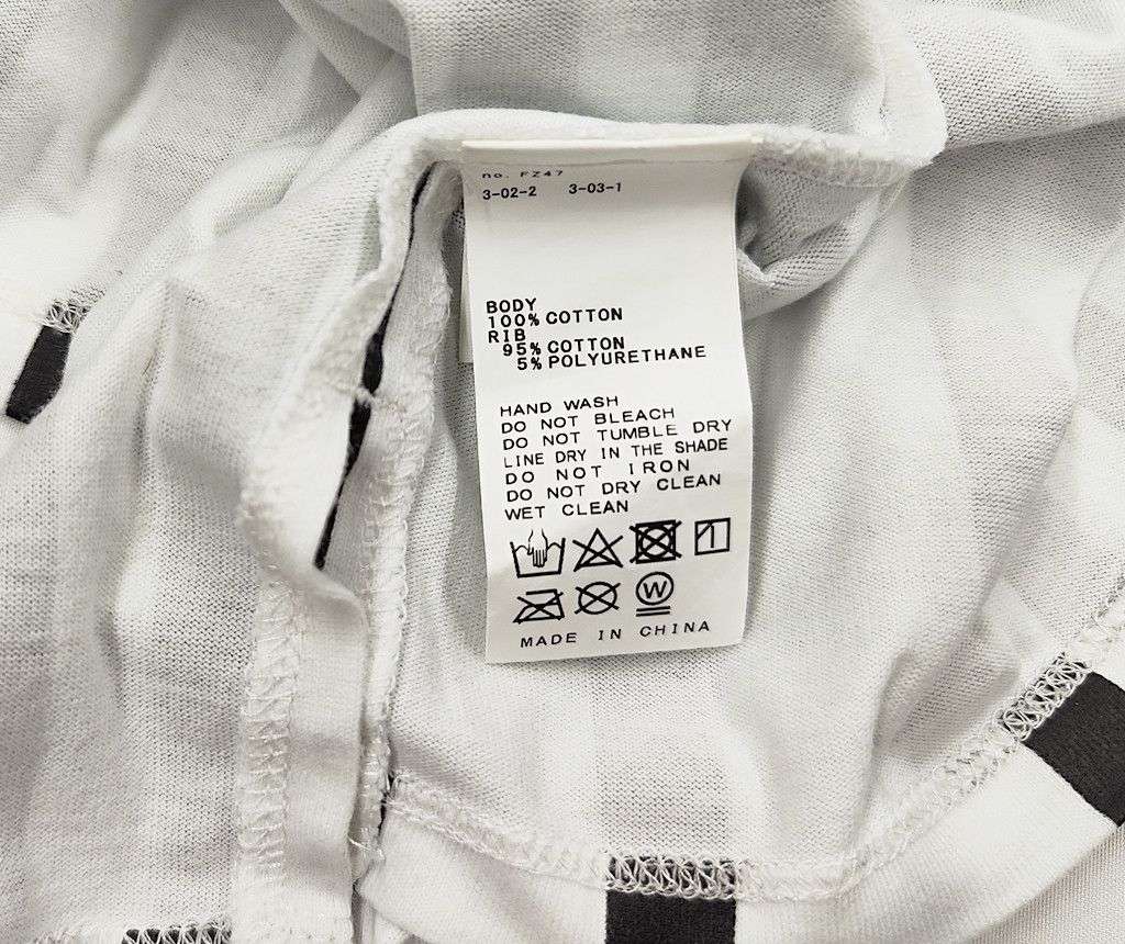 Japanese Brand INHERIT white black stripes free size tshirt Size US XL / EU 56 / 4 - 4 Thumbnail