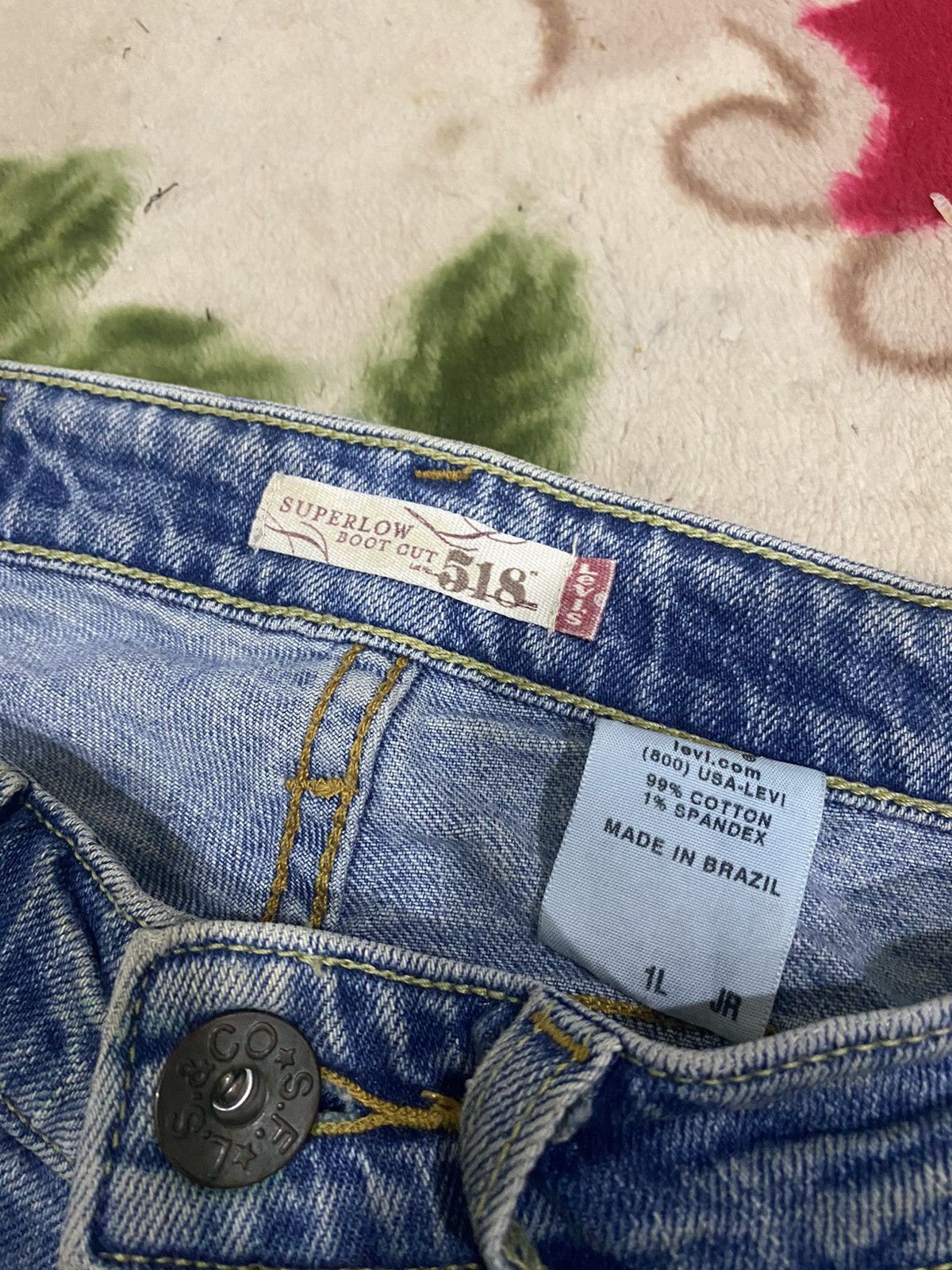 Levi's × Vintage Vintage Levis 518 SuperLow Boot Cut Jeans Size 28" / US 6 / IT 42 - 5 Thumbnail