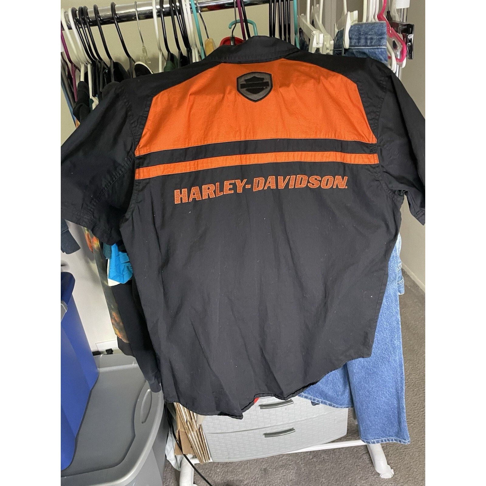 Harley Davidson Size L-Harley Davidson Motorcycle Button Down Short Sleeve Size US L / EU 52-54 / 3 - 2 Thumbnail
