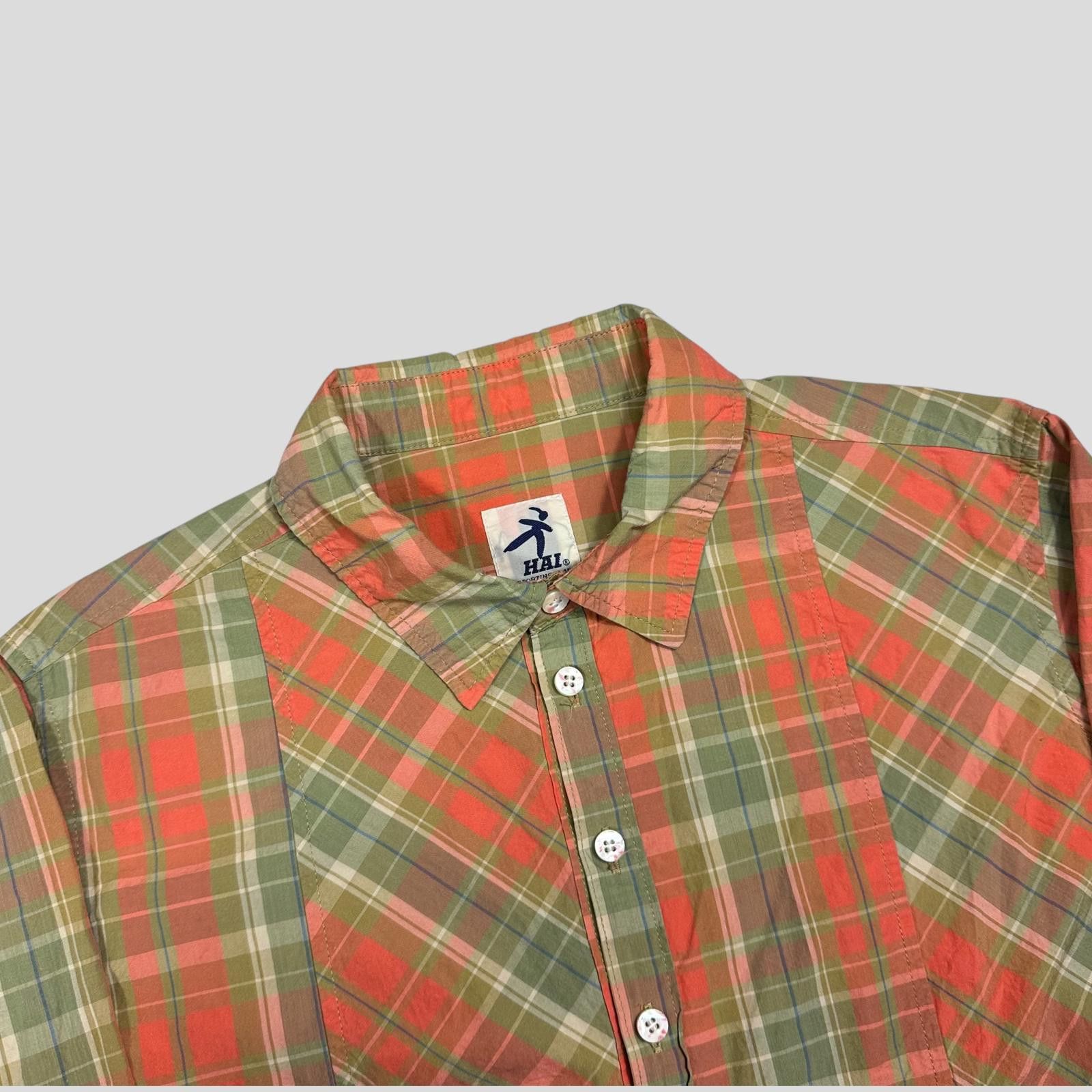 Issey Miyake Hai By Issey Miyake 90’s Asymmetrical Plaid Boxy Shirt - S/M Size US S / EU 44-46 / 1 - 4 Thumbnail
