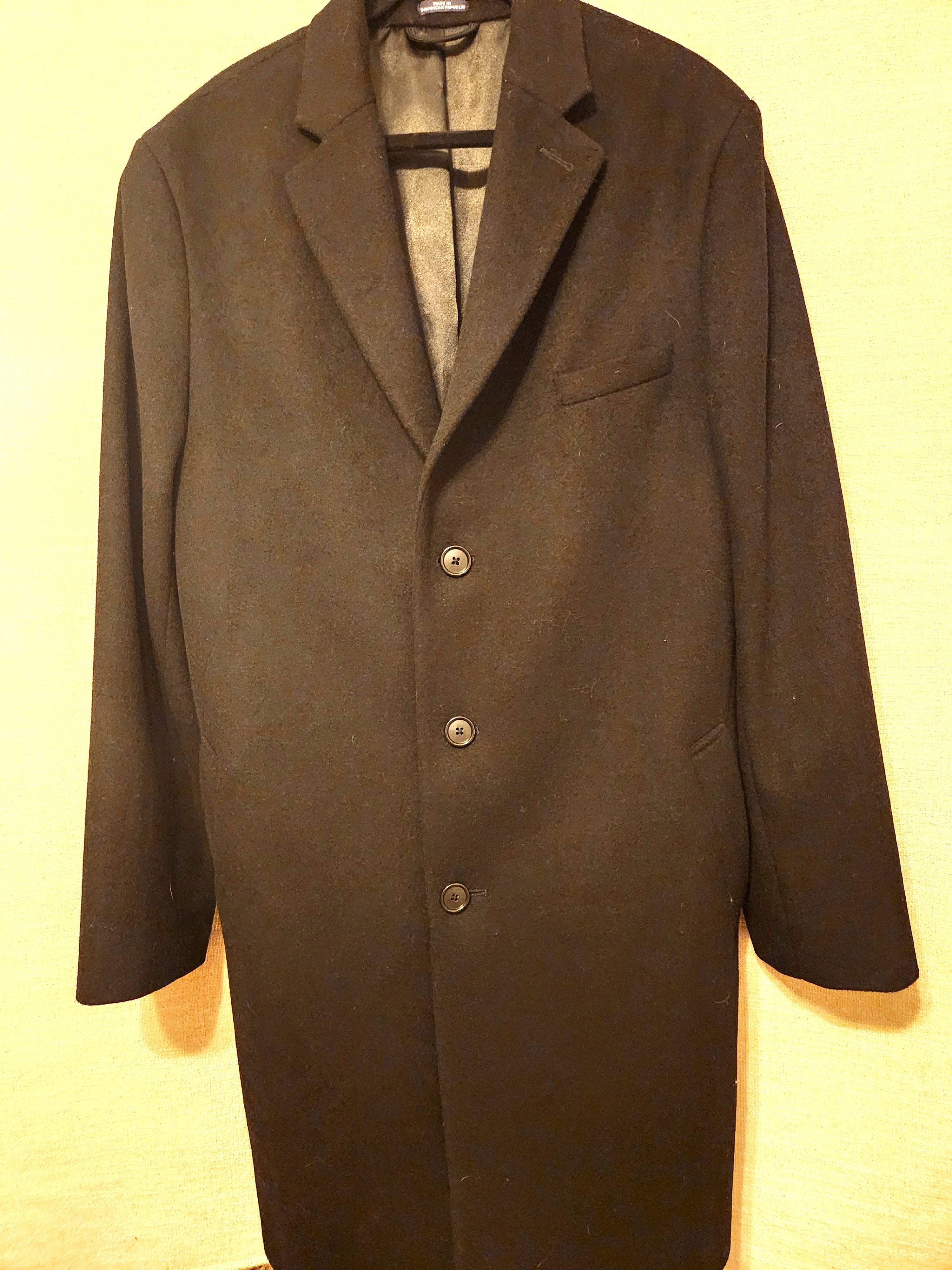 Stafford NWOT Signature Men's Wool Blend Black Overcoat Size US L / EU 52-54 / 3 - 1 Thumbnail
