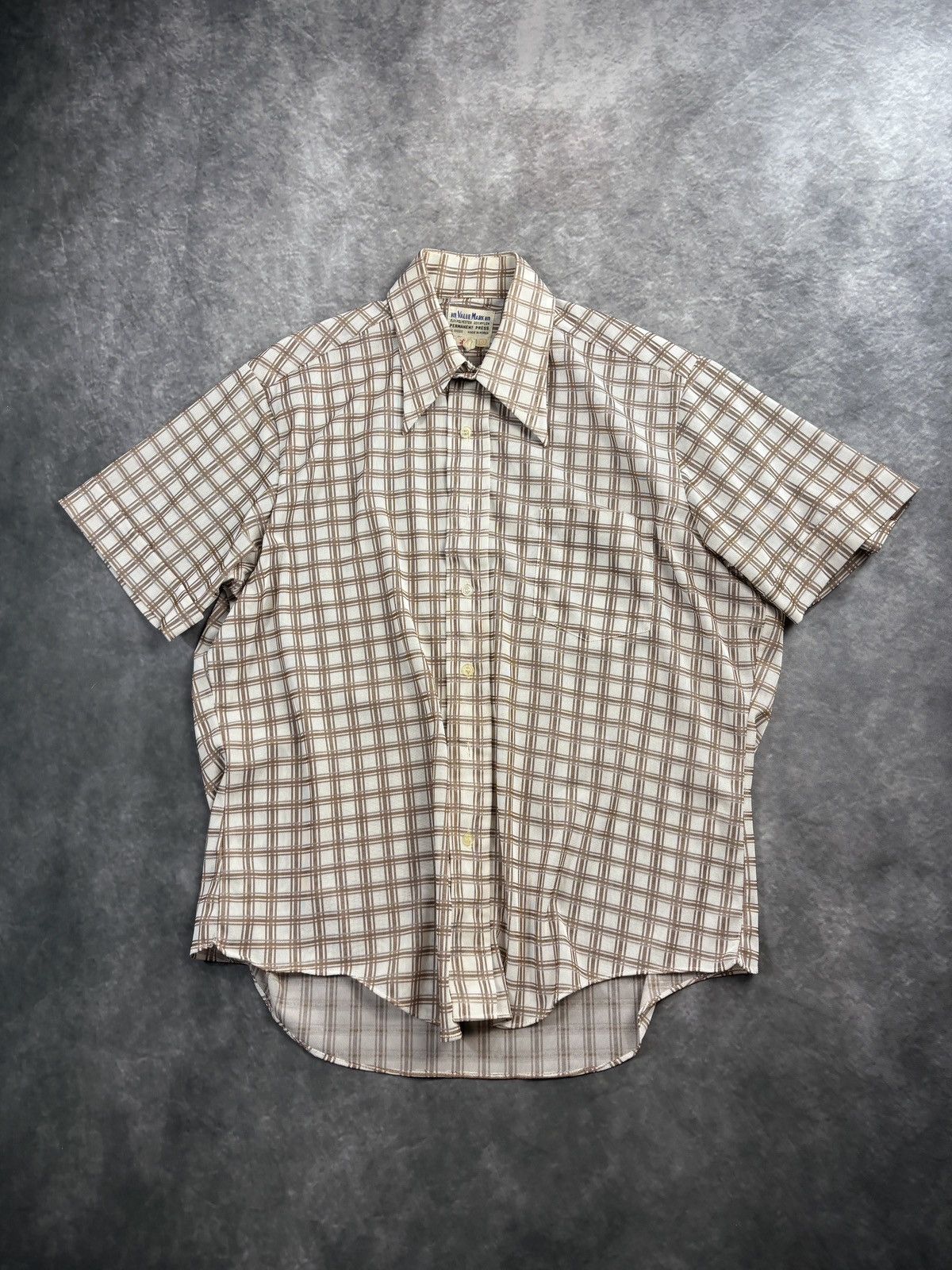 Vintage 1960s Sheer Shortsleeve Shirt True Vintage Mesh Straight Hem Size US M / EU 48-50 / 2 - 1 Thumbnail