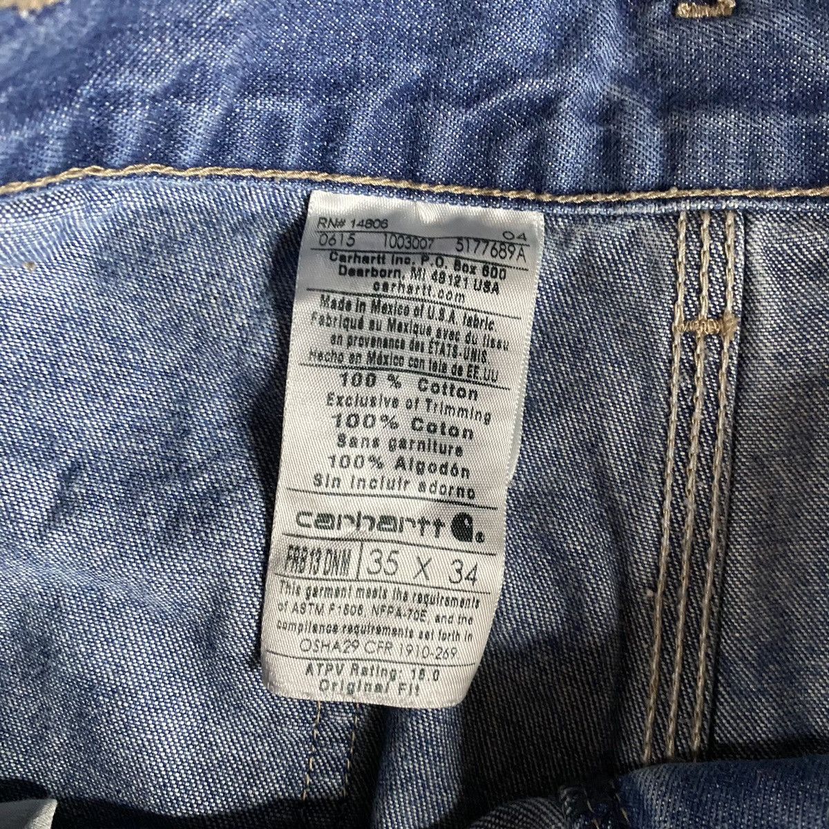 Carhartt × Vintage Vintage Carhartt Fire Resistant Denim Jeans Size US 34 / EU 50 - 6 Thumbnail