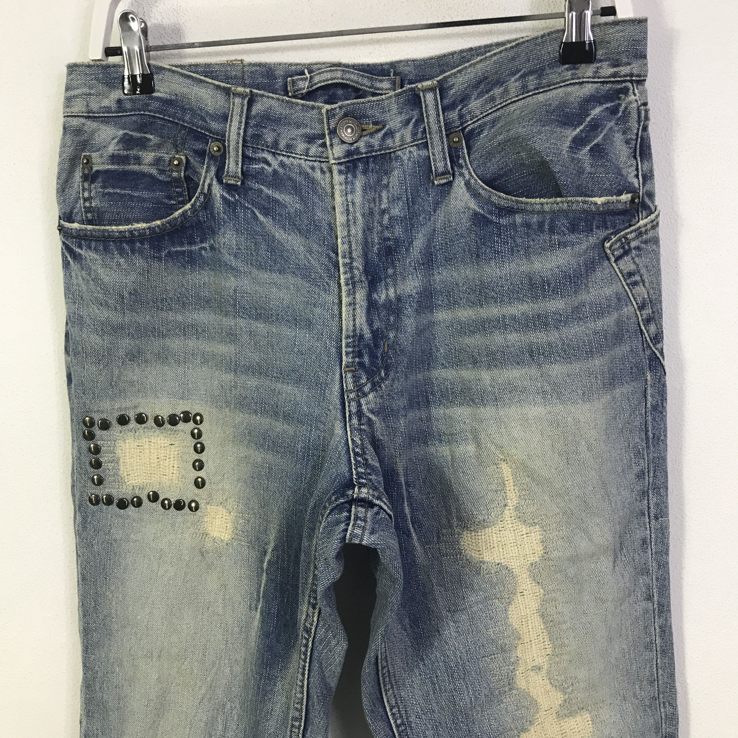 PPFM PPFM Japan Design distressed jeans Pants K130B17 Size US 32 / EU 48 - 2 Thumbnail