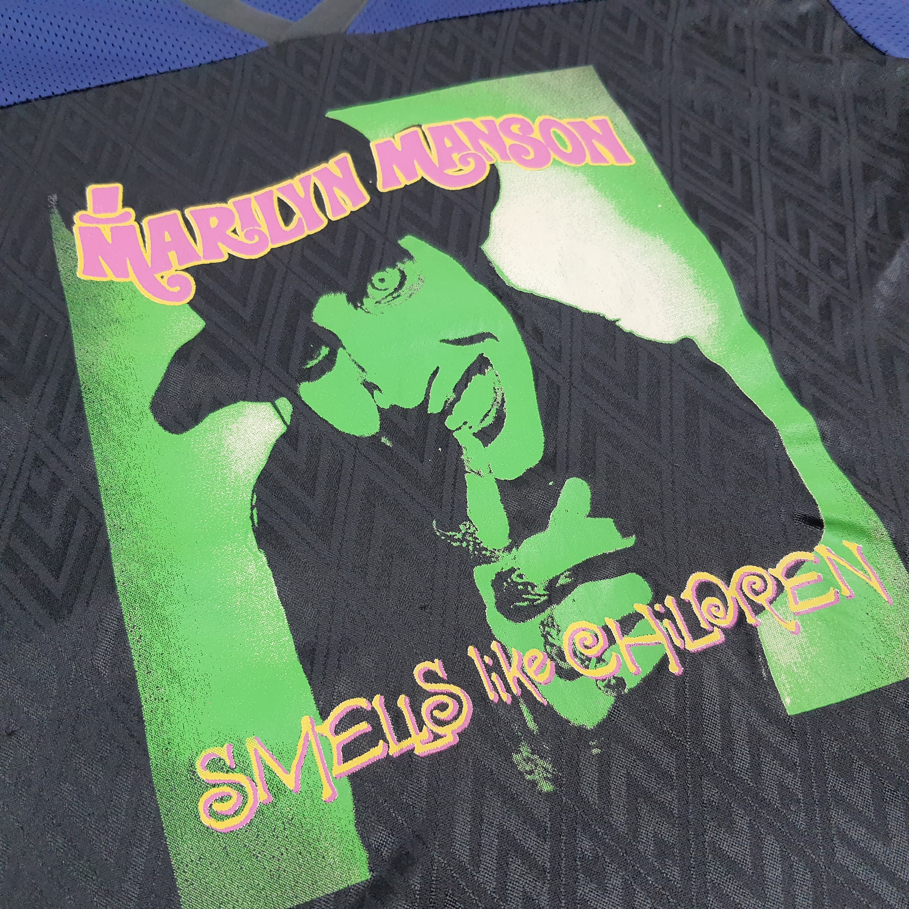 Marilyn Manson × Vintage Vintage Marilyn Manson Smells Like Children Jerseys Shirt Size US L / EU 52-54 / 3 - 2 Thumbnail