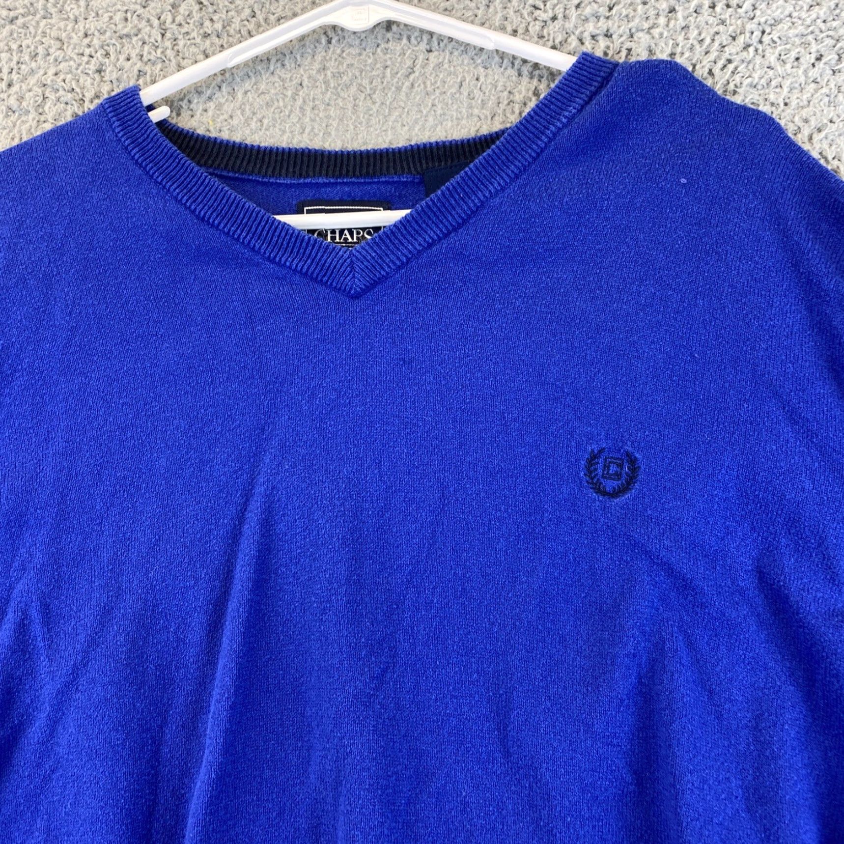 Chaps CHAPS Men’s Sweater Cotton Cashmere V-NECK Size XL Blue Long Sleeve/V-NECK 64-35/63-? Size US XL / EU 56 / 4 - 2 Thumbnail