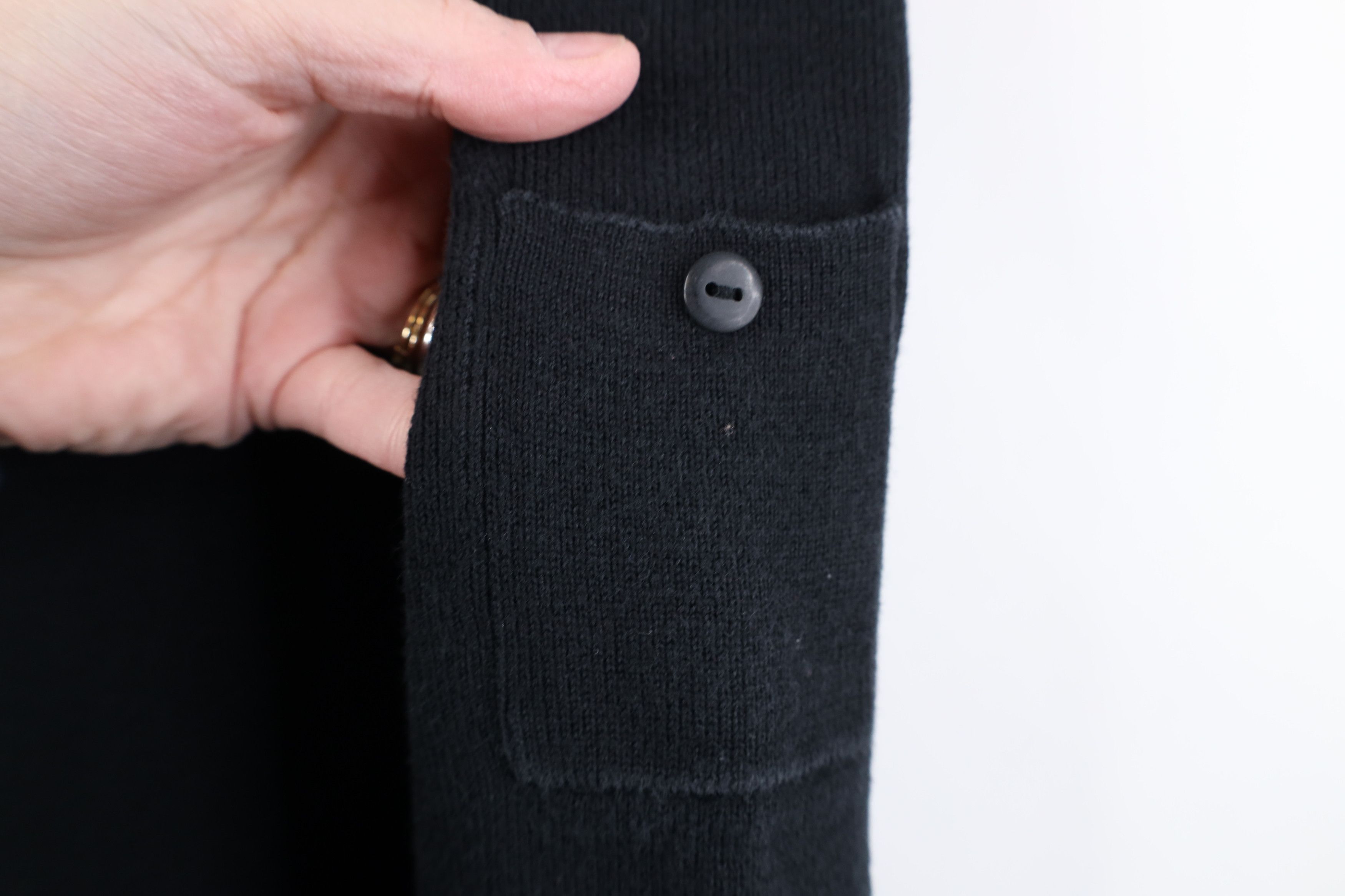 Vintage Vintage 90s Y2K Streetwear Cotton Ribbed Knit Sweater Black Size L / US 10 / IT 46 - 4 Thumbnail
