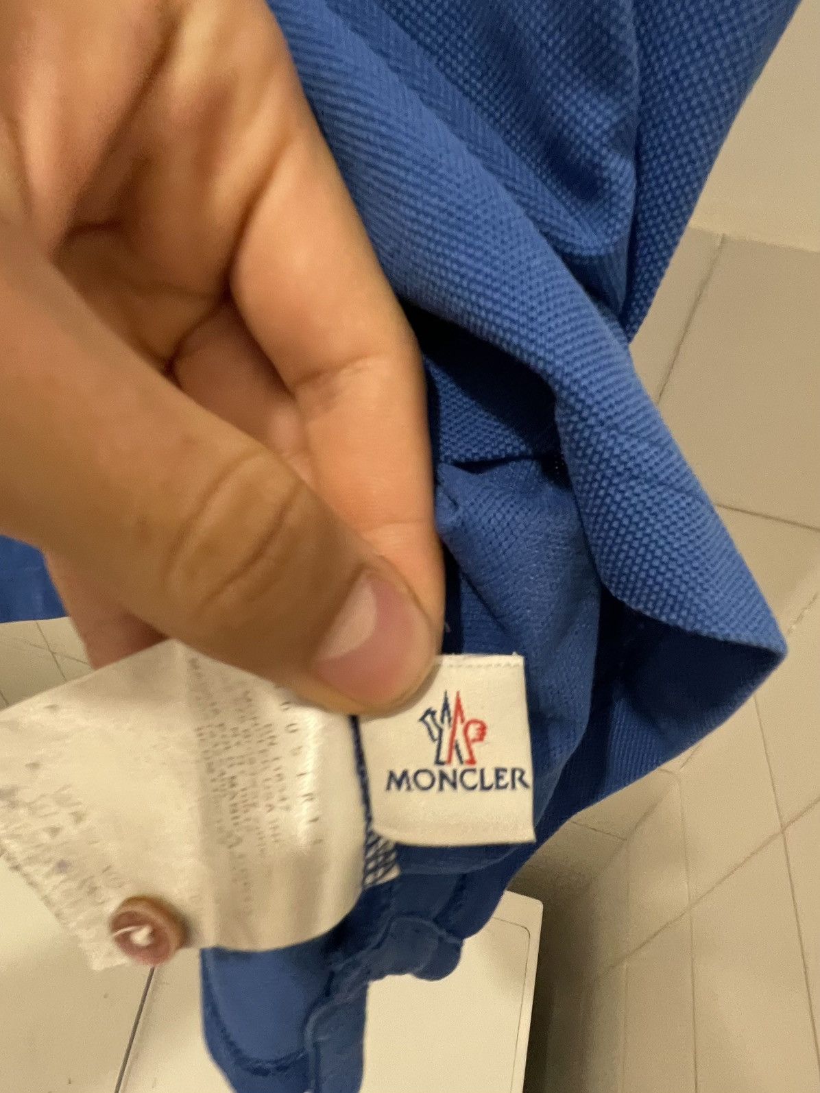 Moncler Premium Feel: Moncler Blue Polo Shirt Size XL - Iconic Size US XL / EU 56 / 4 - 5 Thumbnail