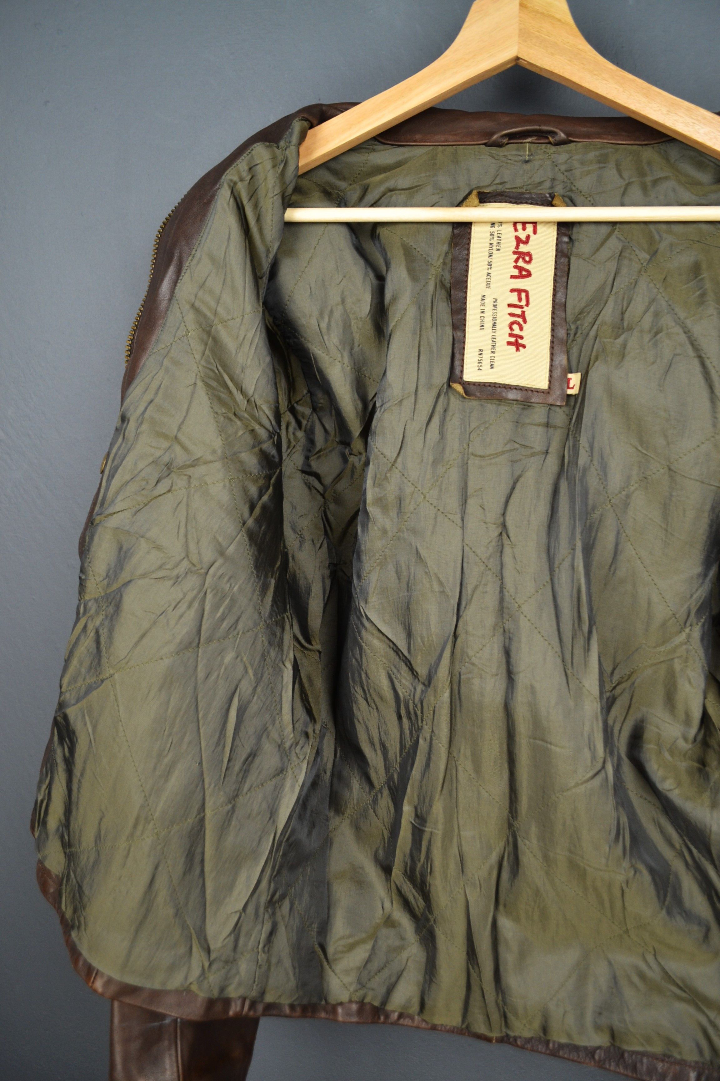 Other Ezra Fitch Cafe Racer Leather Motorcycle Jacket Size L Size US L / EU 52-54 / 3 - 10 Thumbnail