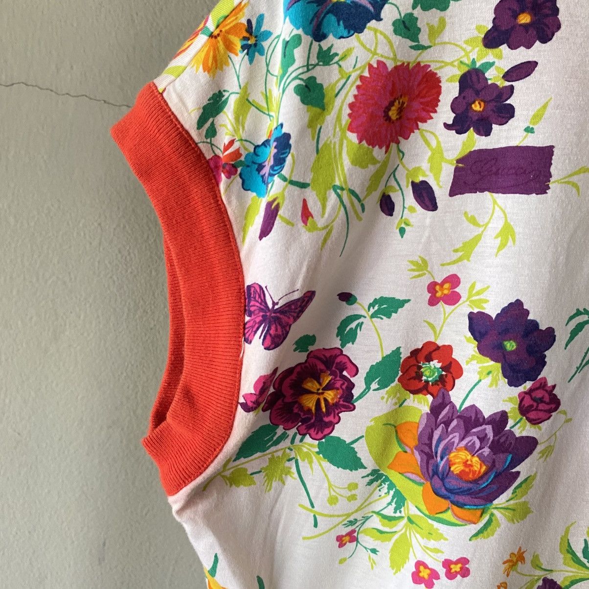 Gucci GUCCI Floral Tee with Red Trim & Bow Size M / US 6-8 / IT 42-44 - 10 Thumbnail