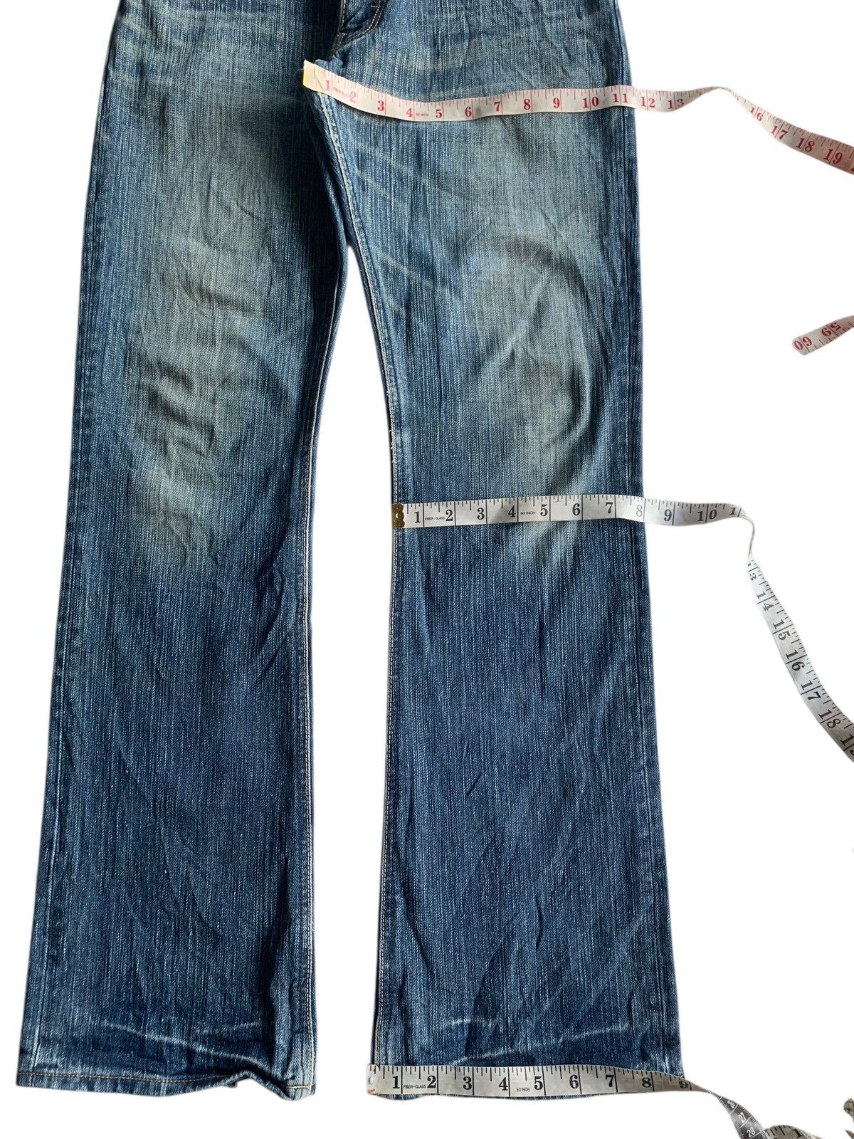Lee FLARE LEE RIDERS RUSTY JAPANESE PUNK STYLE DISTRESSED DENIM Size US 31 - 16 Thumbnail