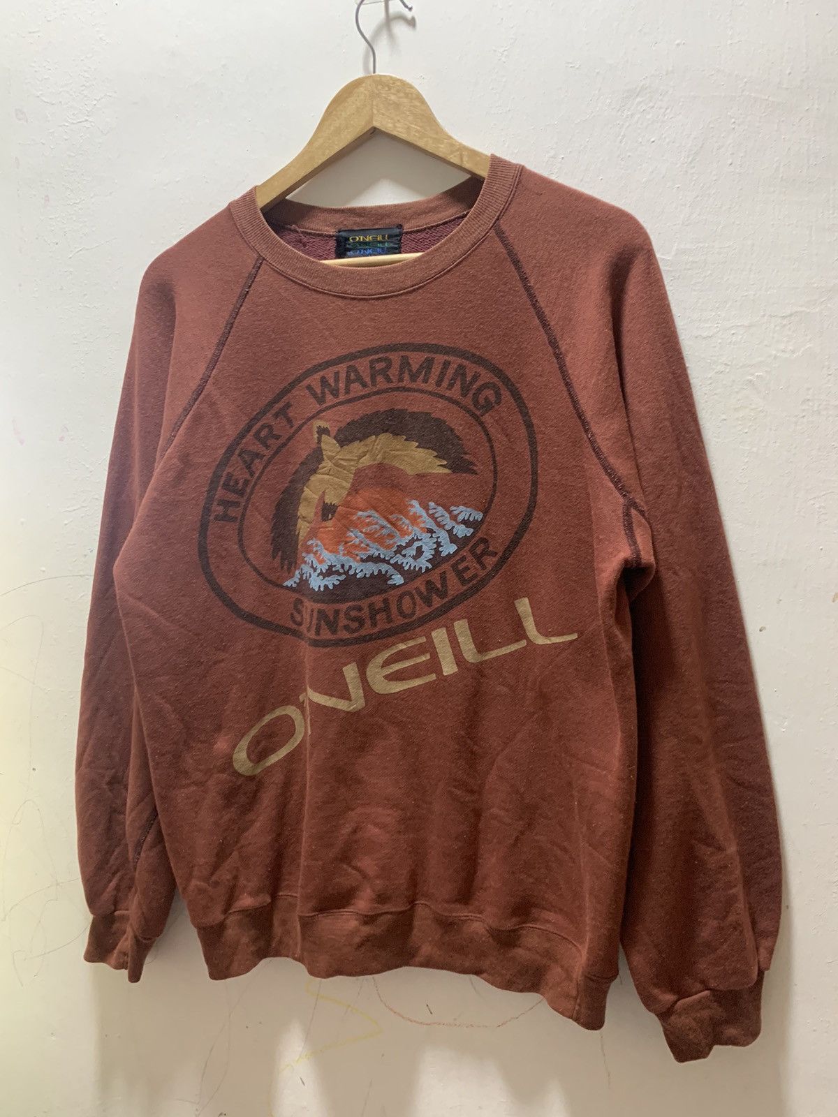 O'Neill Vintage ONEILL Sweatshirt Heart Warming Printed Logo Size US L / EU 52-54 / 3 - 5 Thumbnail