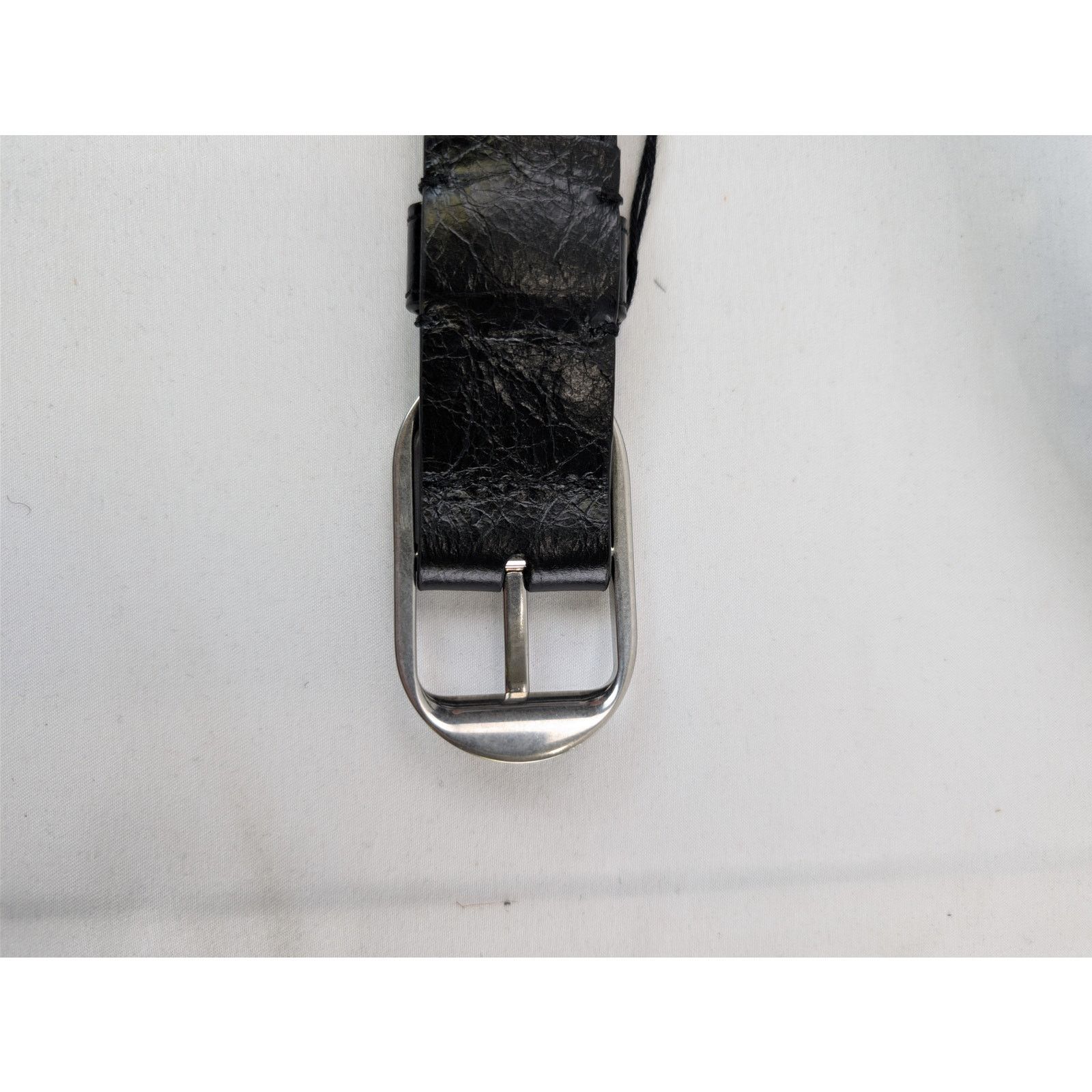Balenciaga o1rshd1 Size: 90/ Le Cagole Embellished Crinkled Belt Black Size 36 - 8 Thumbnail