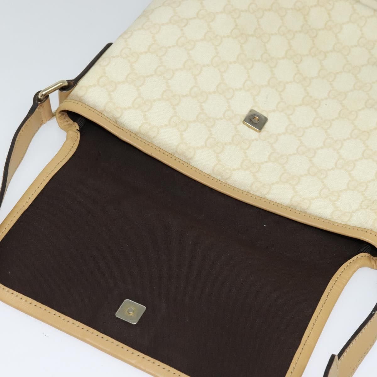 Gucci GUCCI GG Supreme Shoulder Bag Pvc White Gold Size ONE SIZE - 15 Thumbnail