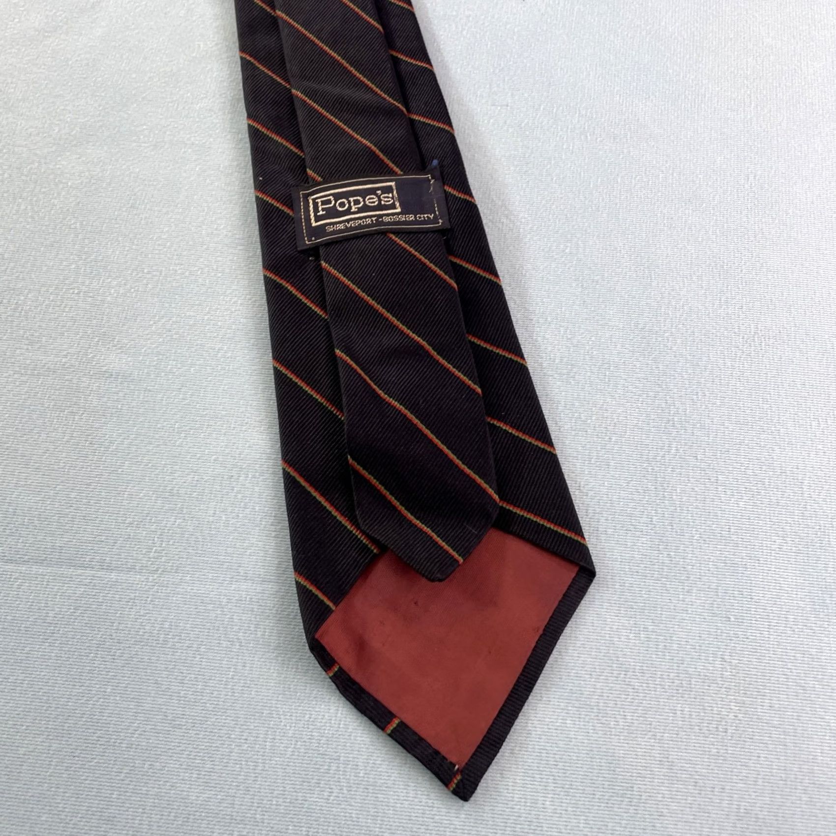 Vintage VINTAGE Pope's Shreveport Tie Blue Regiment Stripe Repp Necktie 3x56 Silk Mens Swing 1960s Cap Capsule Geometric Elegant Vintage Designer Size ONE SIZE - 7 Thumbnail