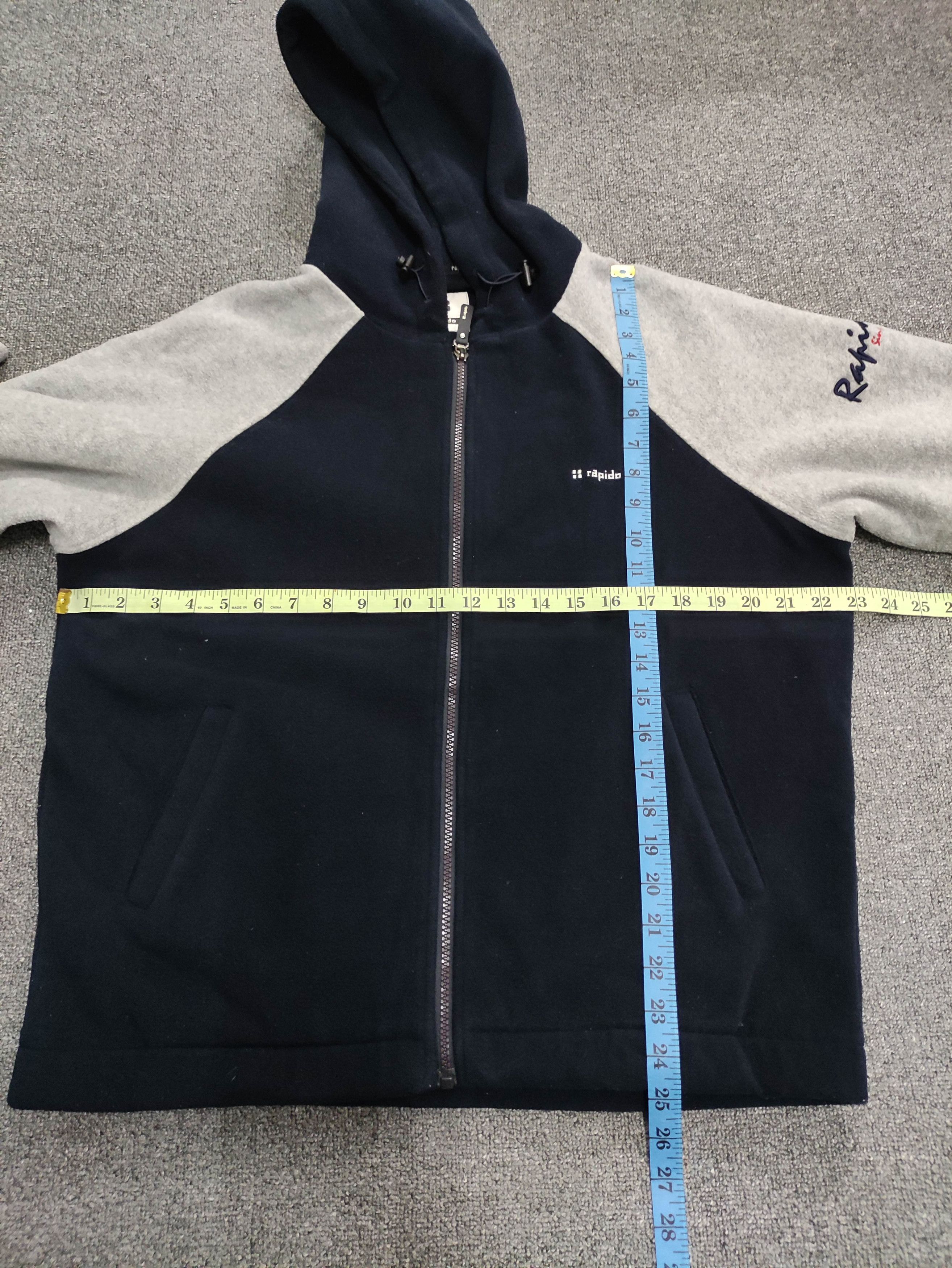 Japanese Brand Vintage Rapido Fleece Hoodie Jacket Zipper Size US L / EU 52-54 / 3 - 14 Thumbnail