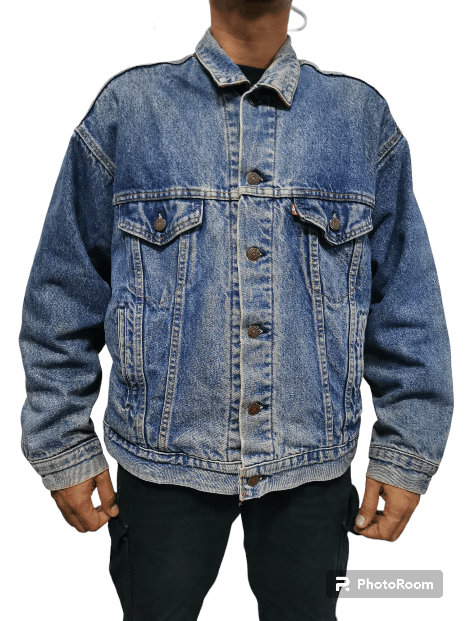 image of vintage Levi’S Denim Jacket Kanye West Style, Men's (Size Medium)