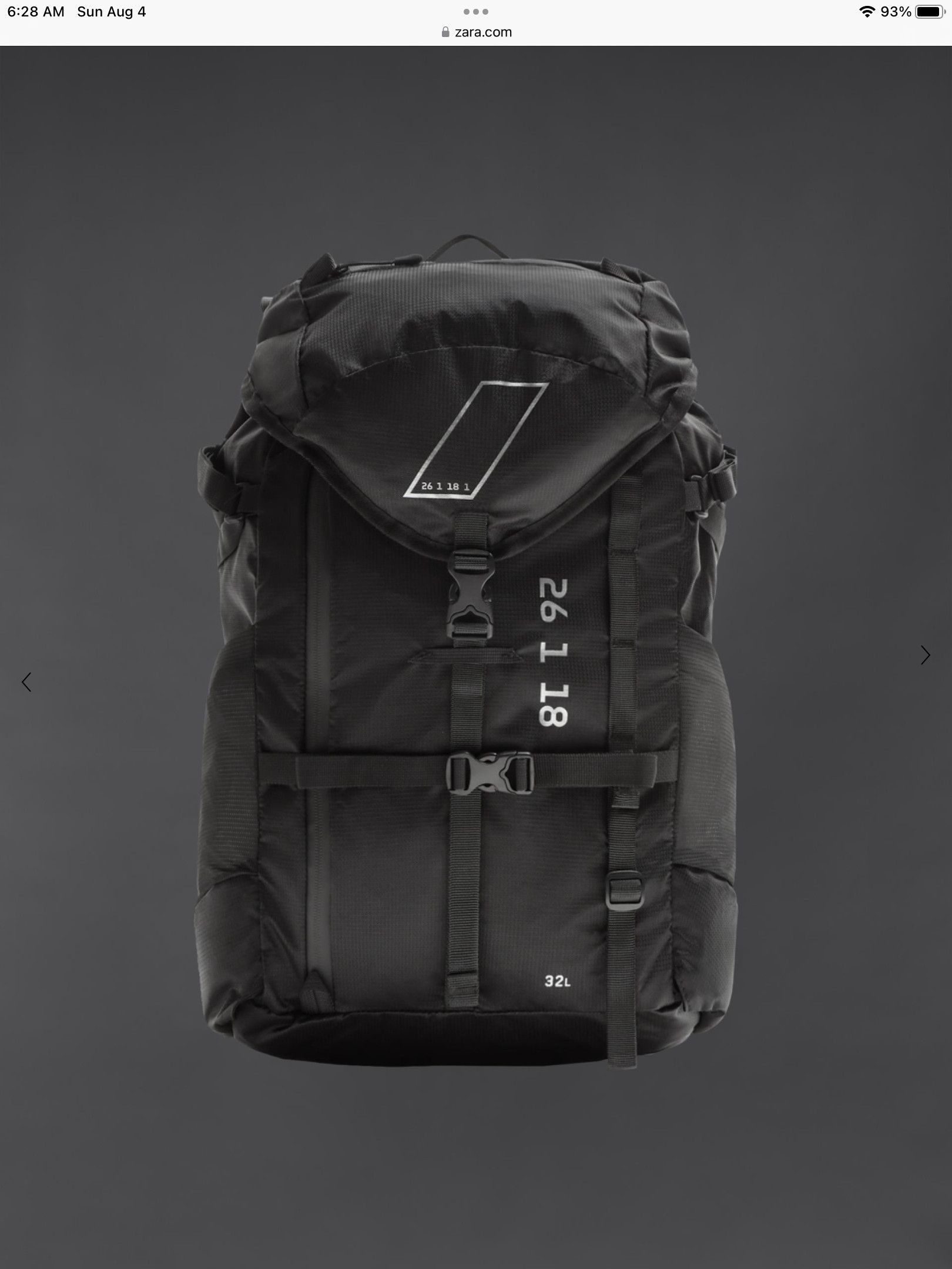 Zara Zara Explorer Backpack M black BNWT Size 30 - 8 Thumbnail
