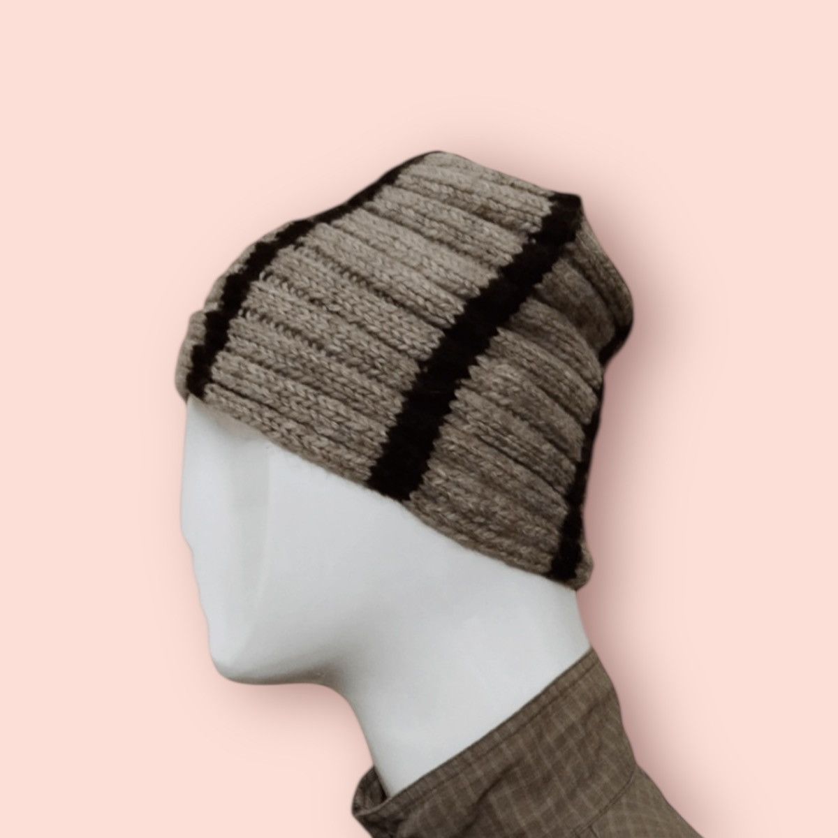Japanese Brand VERSATILE ROLLED KNITTED WOOL BEANIE HAT Size ONE SIZE - 21 Thumbnail