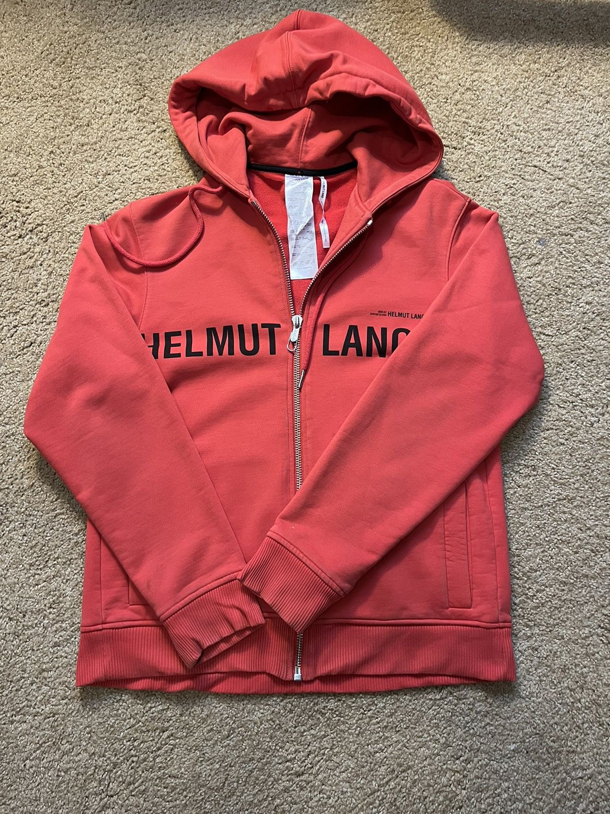image of Helmut Lang Red Campaign Hoodie, Men's (Size Medium)