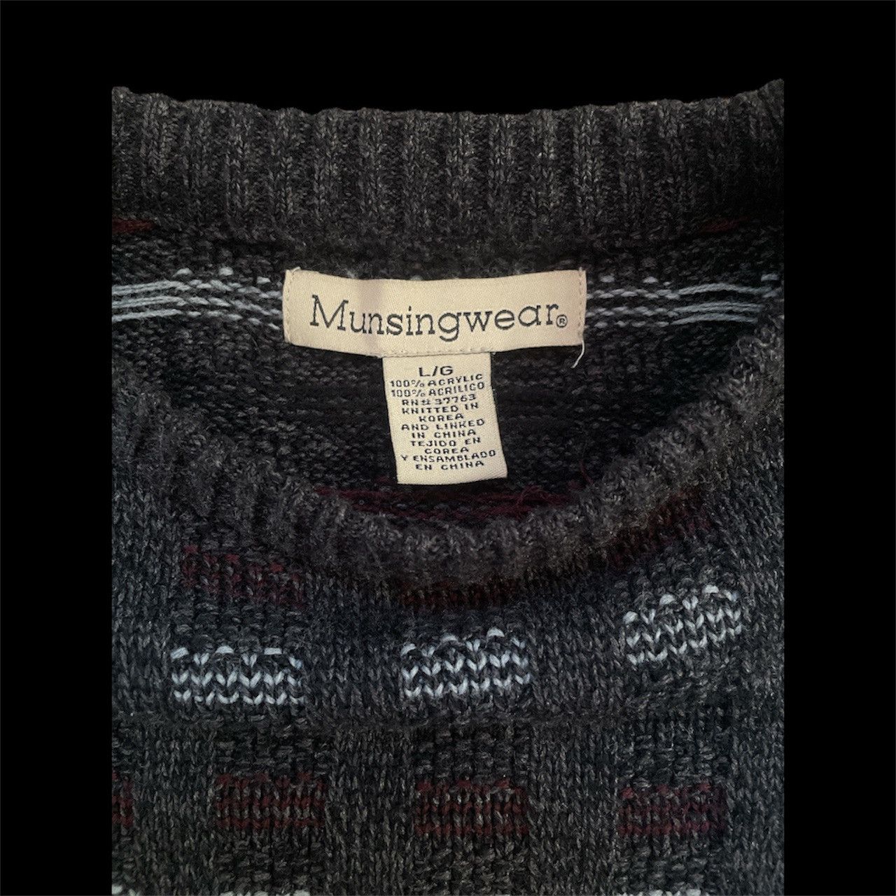 Vintage Munsingwear Knitted Sweater Size US L / EU 52-54 / 3 - 2 Thumbnail
