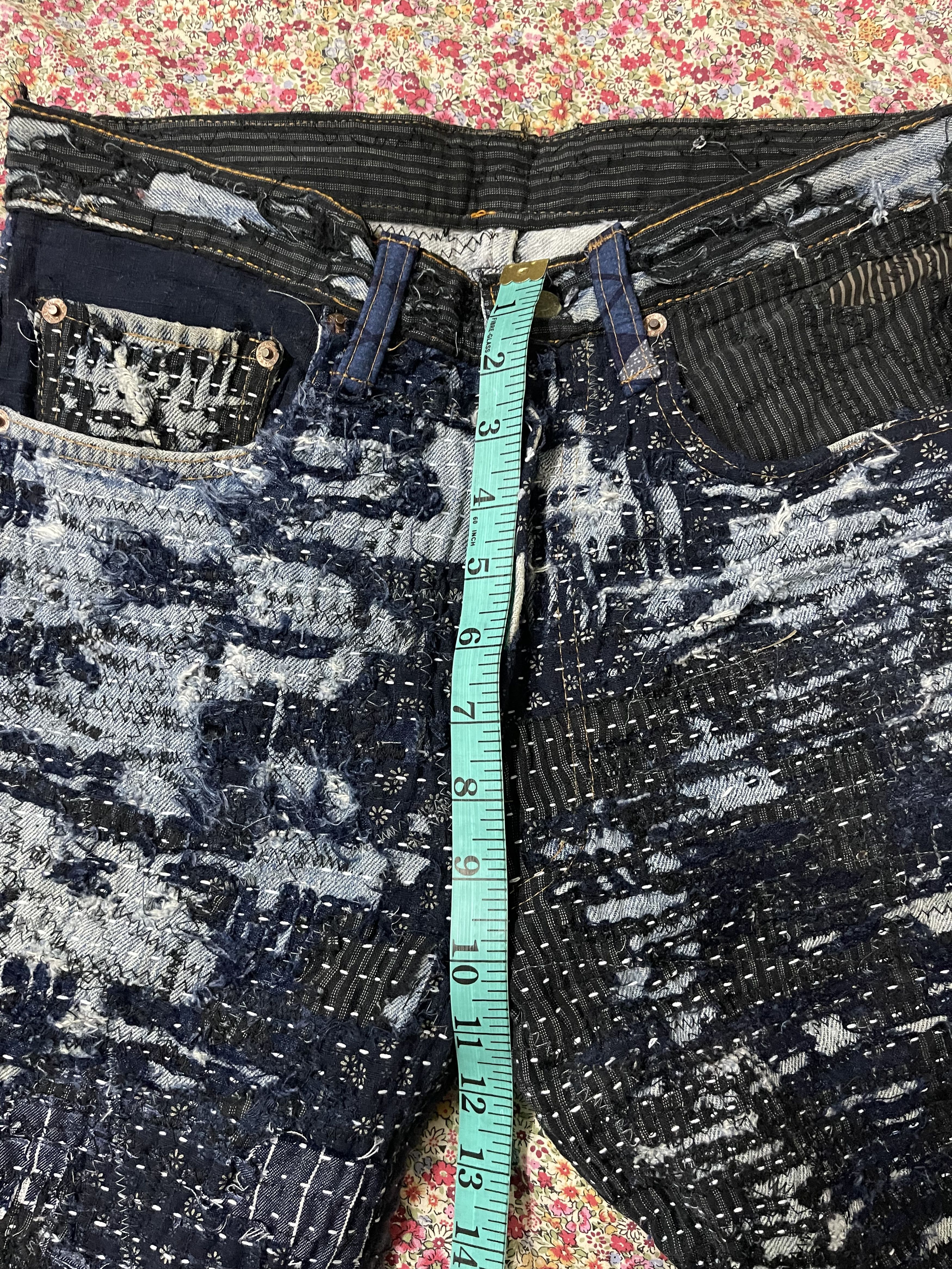 Levi's Vintage Clothing Vtg Levis Custom Sashiko Boro Kapital Style Single Number Size US 29 - 9 Thumbnail
