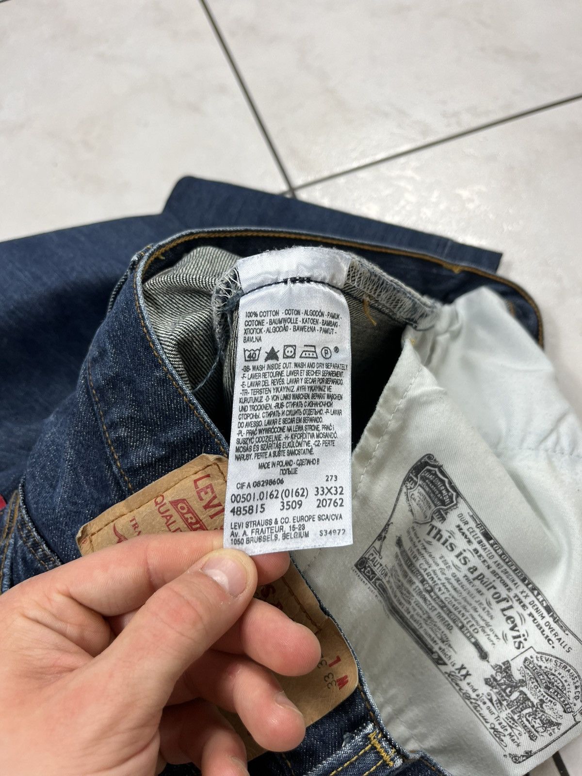 Levi's × Levi's Vintage Clothing × Vintage Vintage Levi’s 501 navy denim jeans pants regular straight Size US 33 - 21 Thumbnail