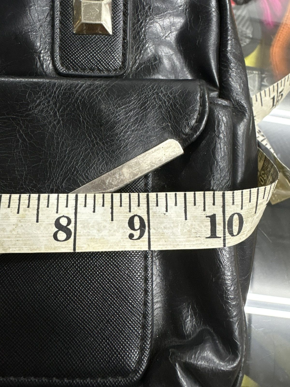 14th Addiction Mademoiselle Stud Y2k Chain Bag Real Leather Enamel Black Size ONE SIZE - 15 Thumbnail