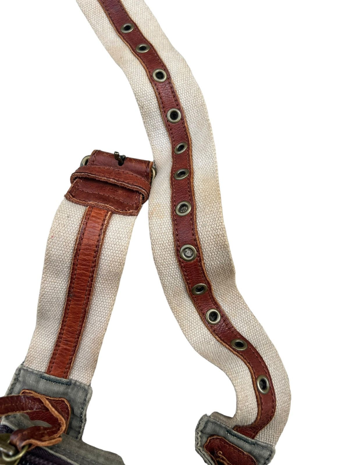 Leather Vintage Tough JeansSmith Military Surplus Patina Leather Bag Size ONE SIZE - 8 Thumbnail