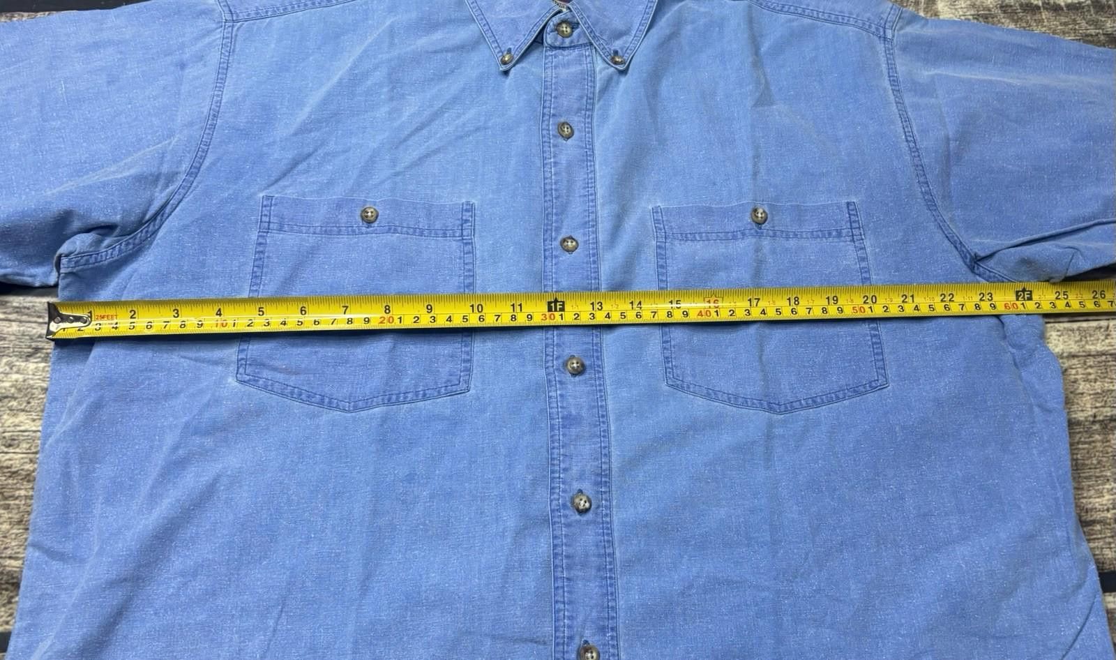 Saks Fifth Avenue 90s Saks Fifth Avenue Real Clothes Shirt Men XL Denim Poplin Size US XL / EU 56 / 4 - 9 Thumbnail