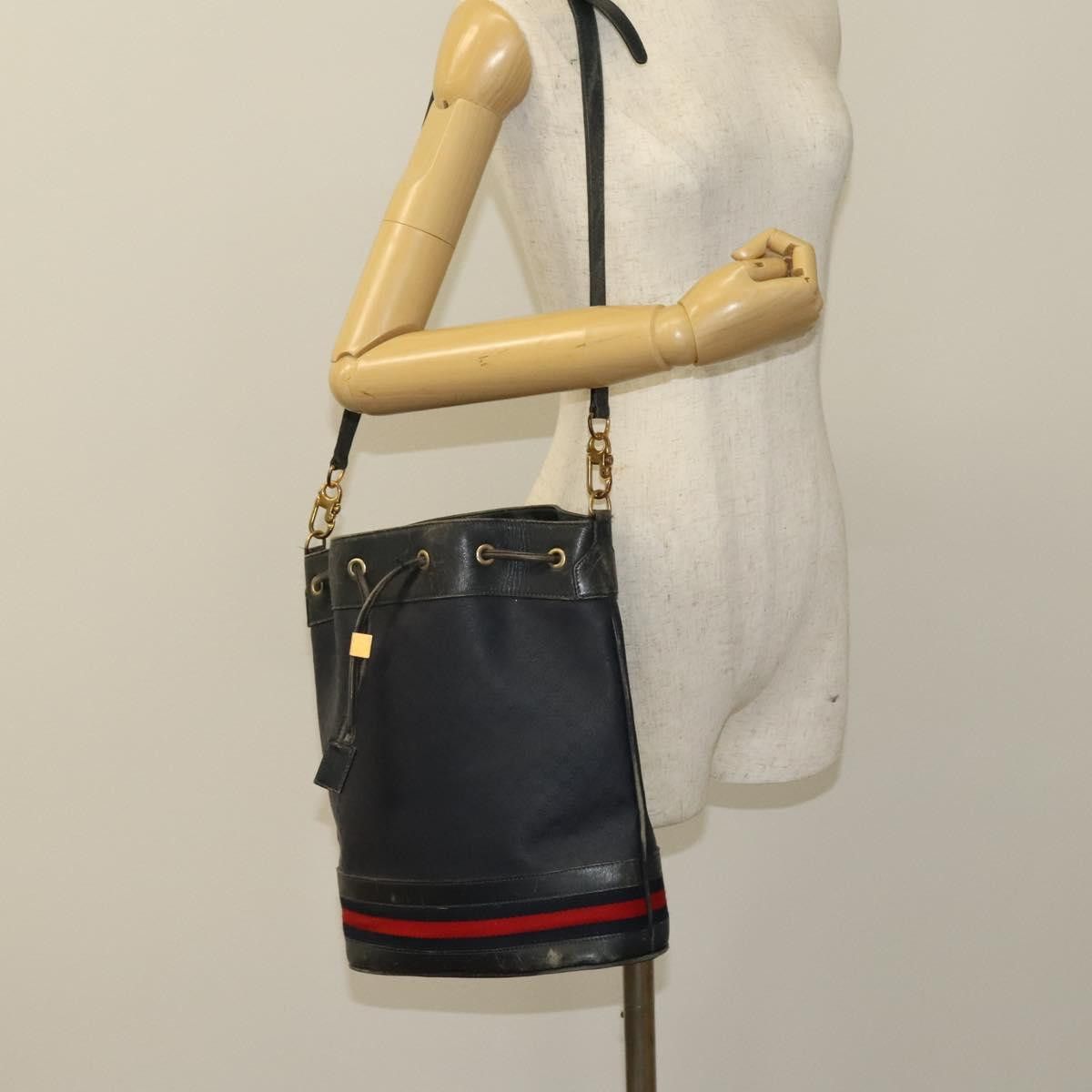 Gucci GUCCI Micro GG Supreme Sherry Line Shoulder Bag Pvc Navy Size ONE SIZE - 20 Thumbnail