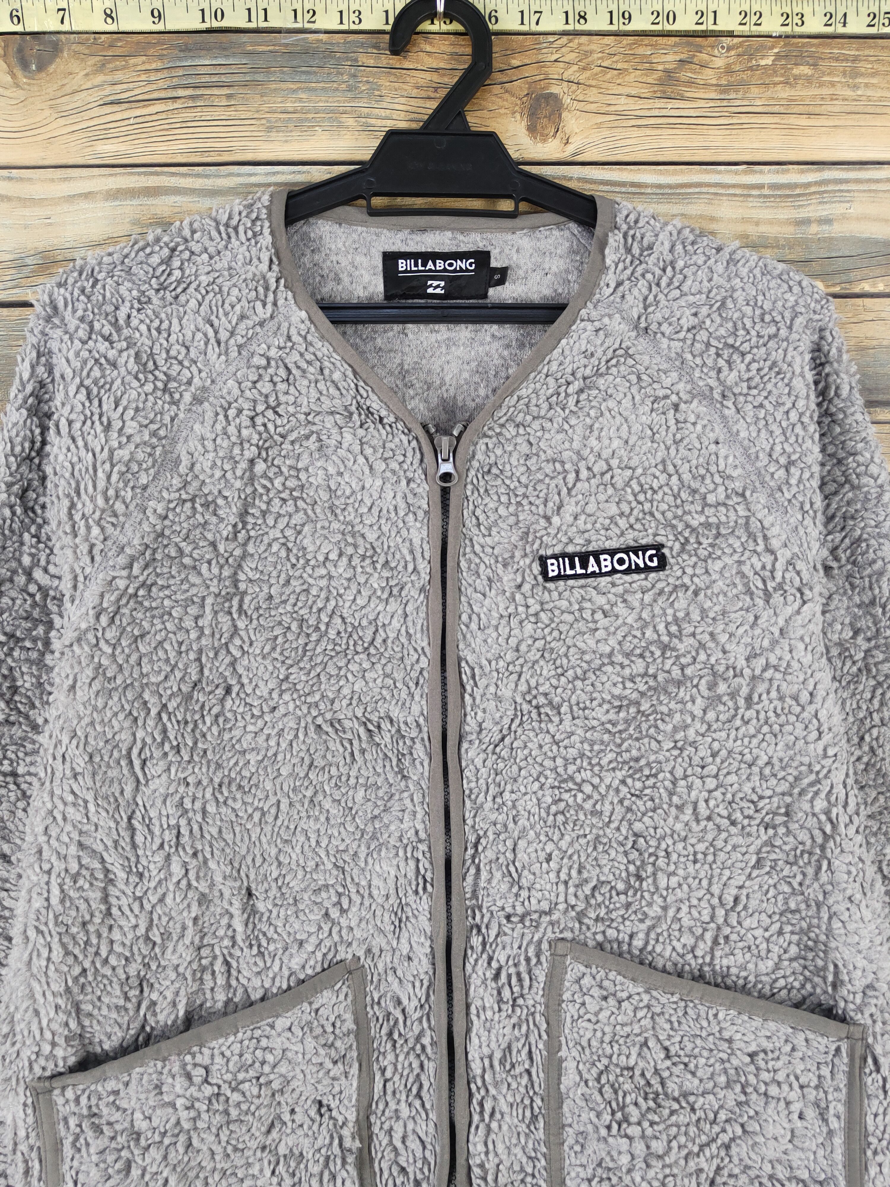 Billabong × Vintage Super Rare Billabong Gray Fur Faux Sweater Size US S / EU 44-46 / 1 - 2 Thumbnail