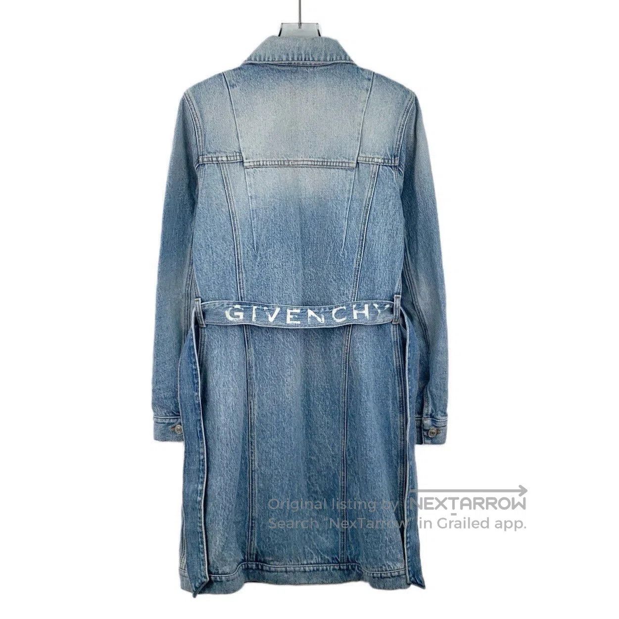 Givenchy givenchy light blue denim dress with belt. Size US 38 / EU 54 - 2 Thumbnail