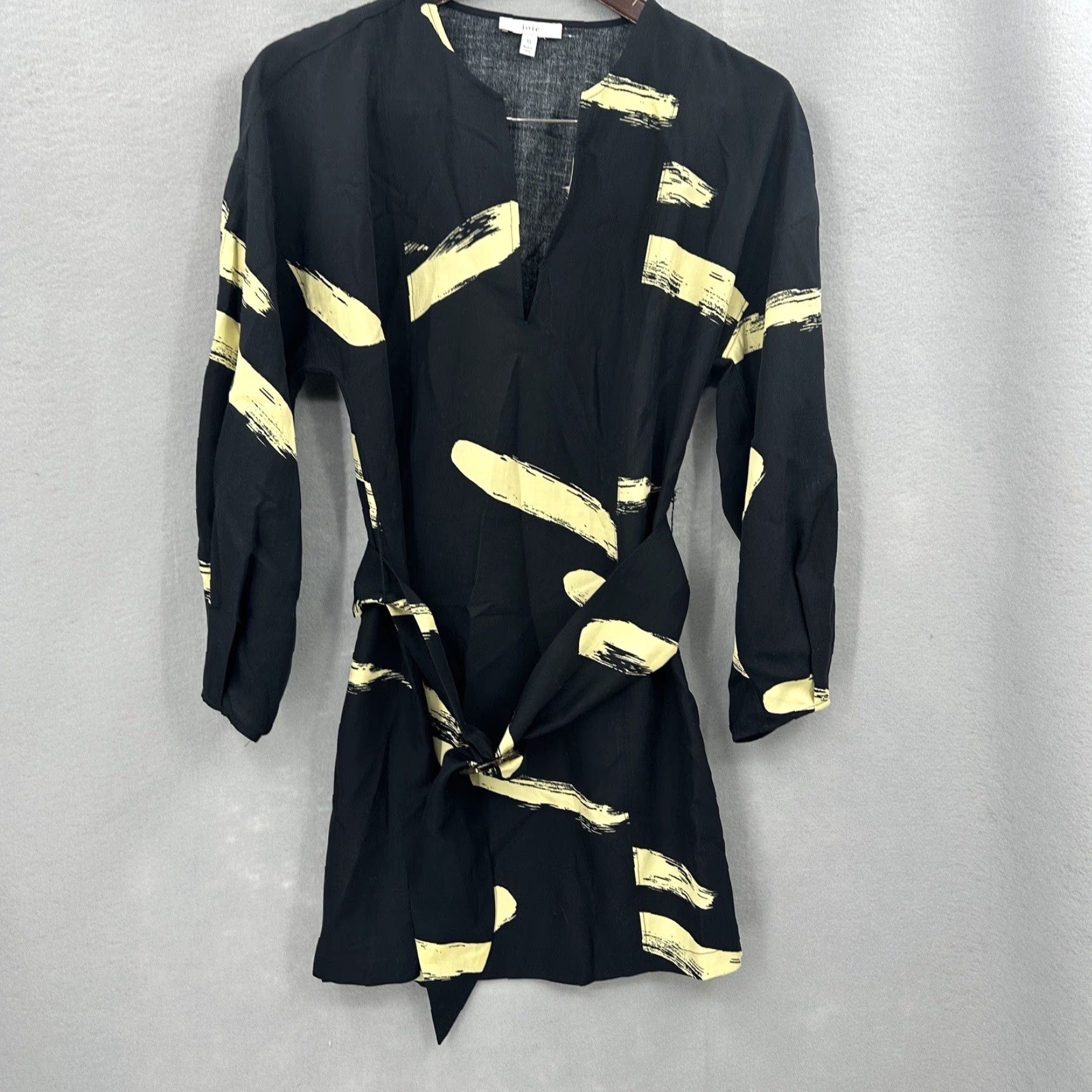Joie JOIE Shirt Dress Womens XS Dolman Sleeve Belt Mini Black Vintage No Size XS / US 0-2 / IT 36-38 - 2 Thumbnail
