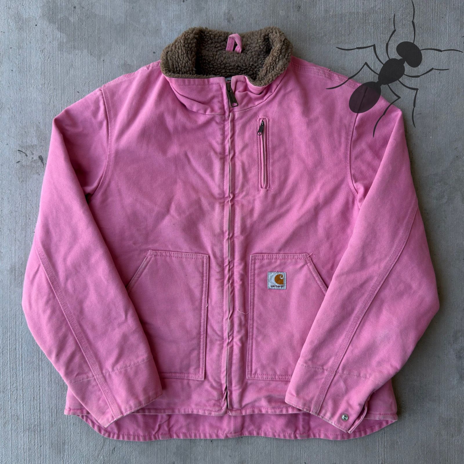 Carhartt × Vintage Vintage Y2K Carhartt WOMENS WJ022 PKR pink Arctic jacket Size US L / EU 52-54 / 3 - 1 Thumbnail