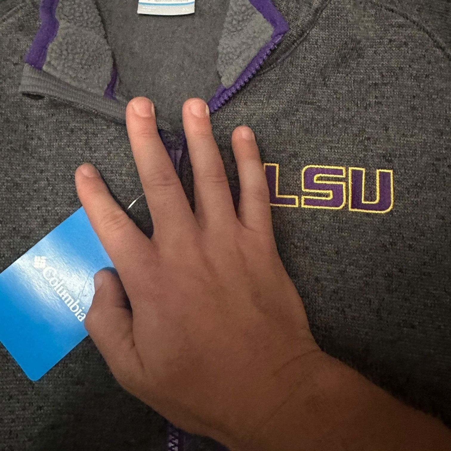 Columbia Nwt Columbia Lsu tigers sweater half zip Size US XL / EU 56 / 4 - 3 Thumbnail