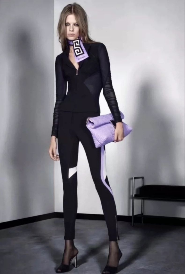 Versace Versace Classic black mesh jacket Size S / US 4 / IT 40 - 2 Thumbnail
