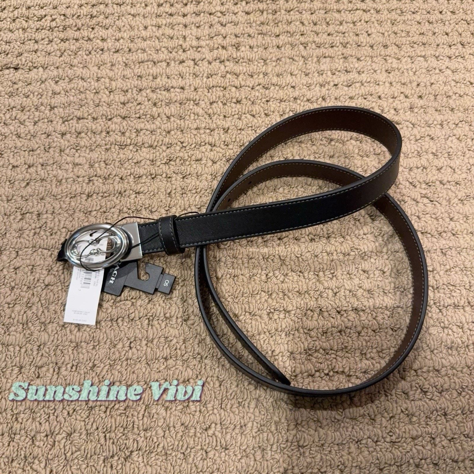Coach NWT Coach Signature Buckle Cut To Size Belt 25 Mm CZ444 Size ONE SIZE - 1 Thumbnail