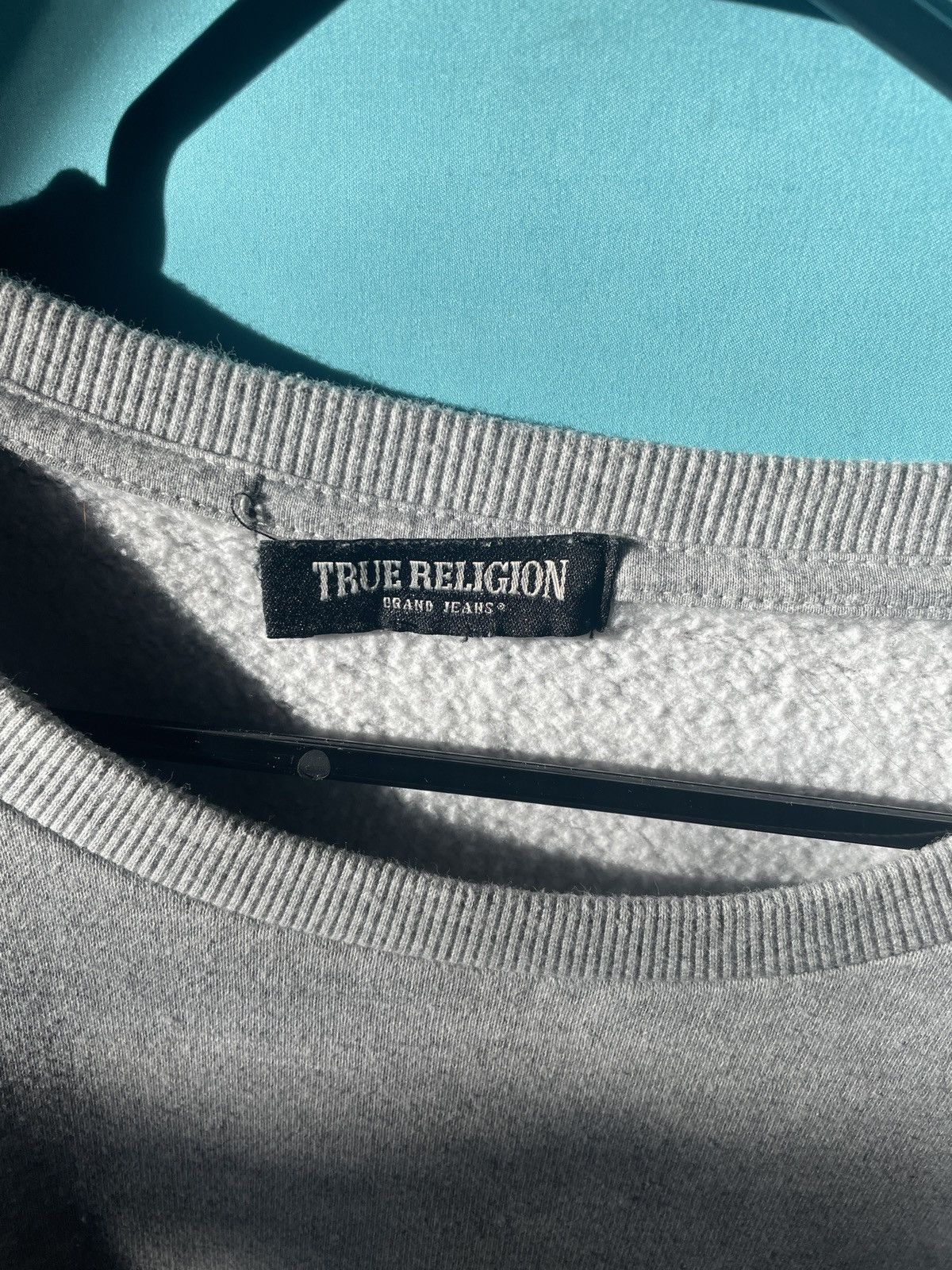 Grey Red True Religion Crewneck Small