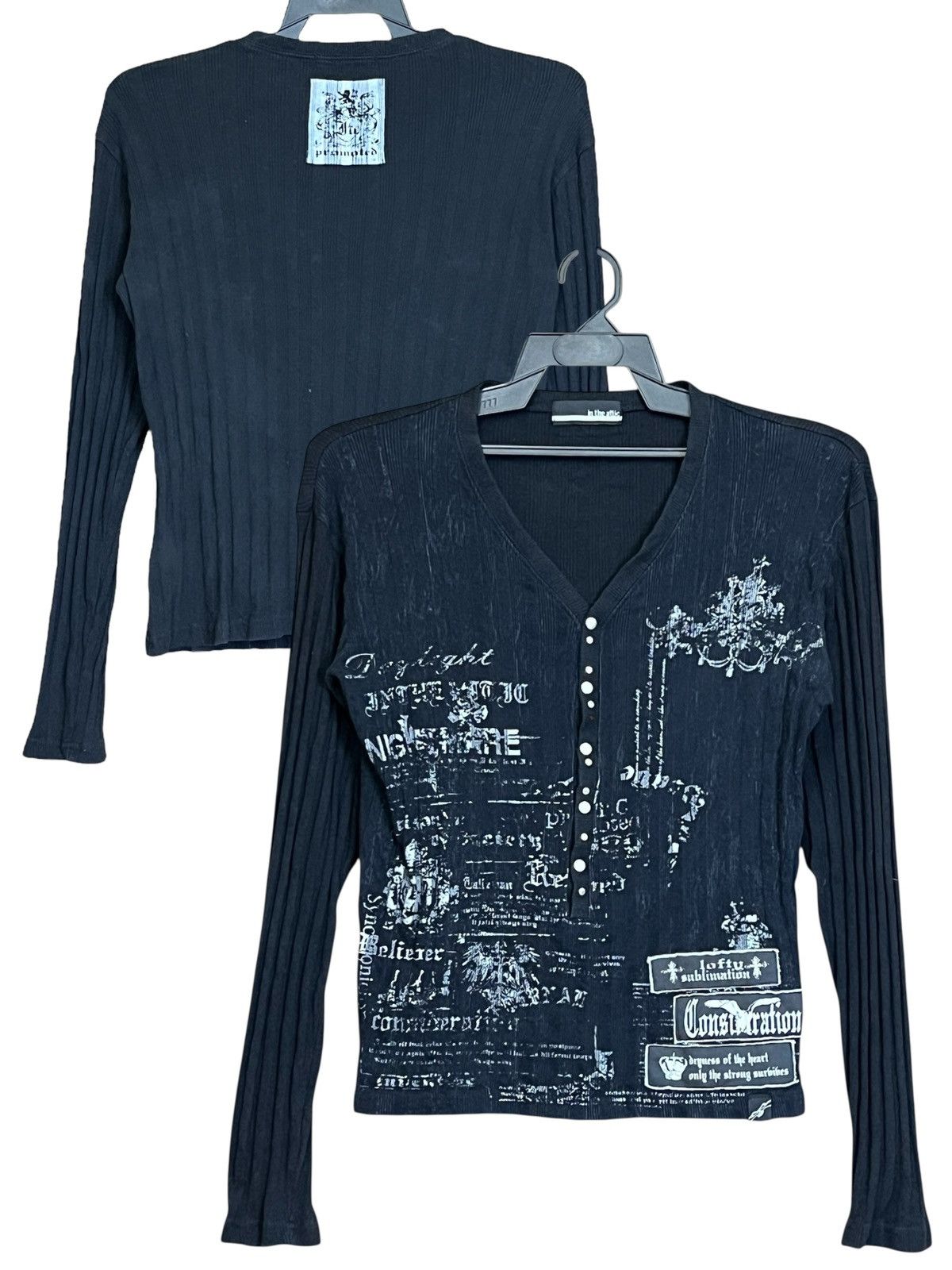 In The Attic Japanese streetwear IN THE ATTIC half button l/s tee shirt Size US M / EU 48-50 / 2 - 1 Thumbnail