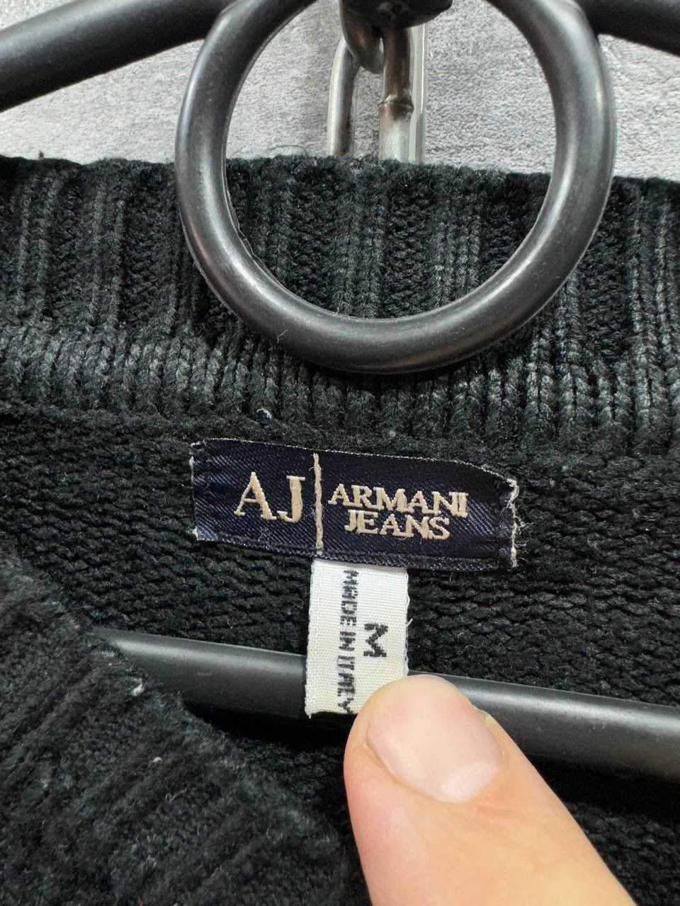 Armani Vintage Armani Jeans Centr Logo Embroidered Sweater Size US M / EU 48-50 / 2 - 6 Thumbnail