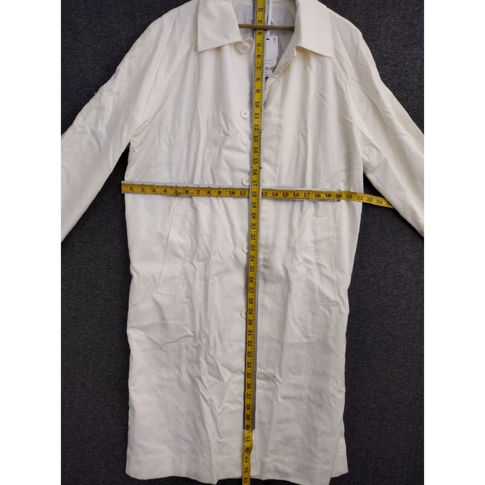 Vintage Stylus Trench Coat Men M Ivory Lightweight Pockets Button Size US M / EU 48-50 / 2 - 4 Thumbnail