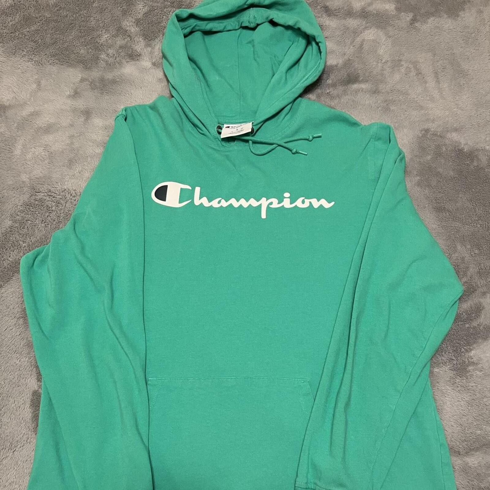 Champion Champions Authentic Outerwear Green Hoodie Size US L / EU 52-54 / 3 - 1 Thumbnail