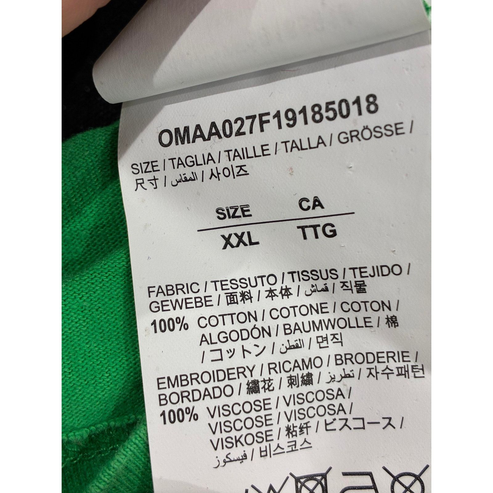 Off-White Off White 'Public Television' Green Tee Size US XXL / EU 58 / 5 - 2 Thumbnail
