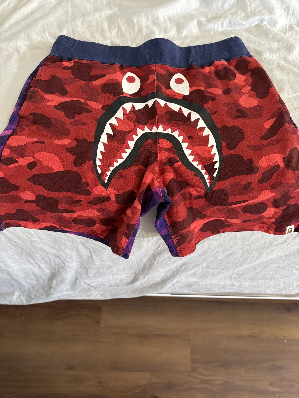 image of Bape Color Camo Shark Sweat Shorts, Men's (Size 38)