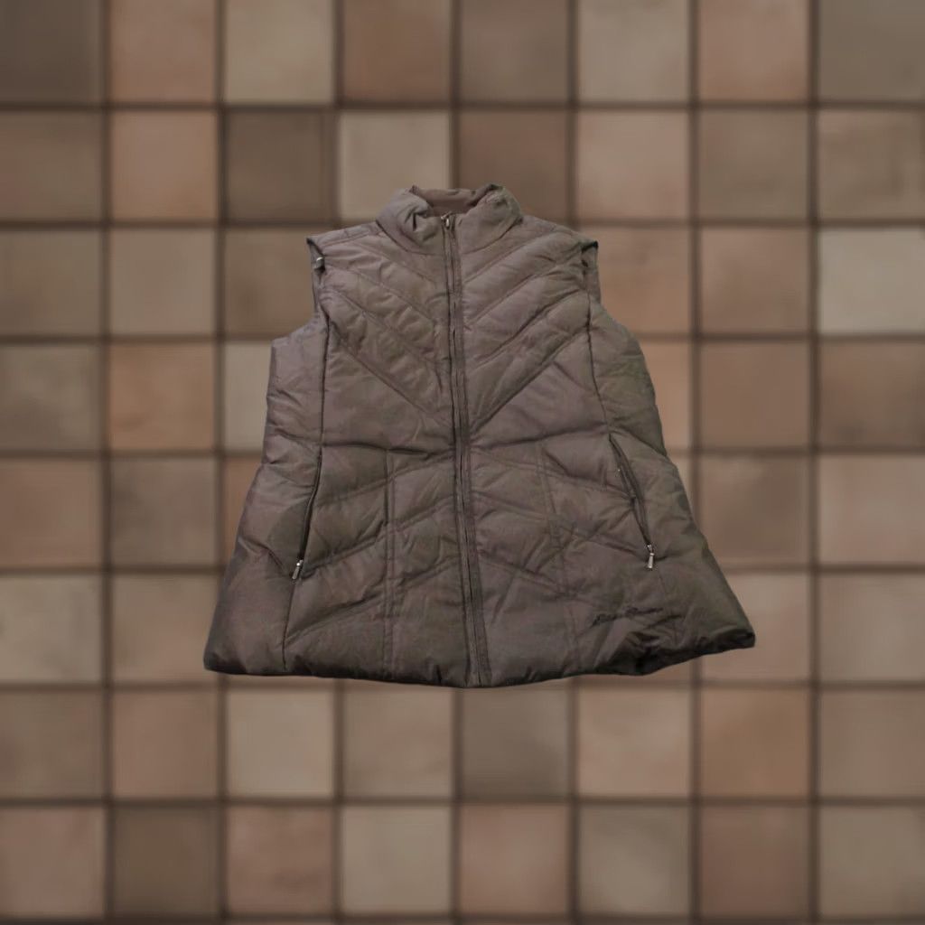 Eddie Bauer Eddie Bauer Vest Jacket Women XS Brown Goose Down Puffer Quilted Outdoor Preppy Size XS / US 0-2 / IT 36-38 - 1 Thumbnail