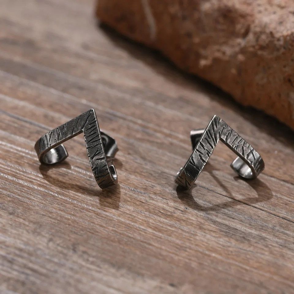 Other Stainless Steel Geometric Triangle Stud Earring Size ONE SIZE - 2 Thumbnail