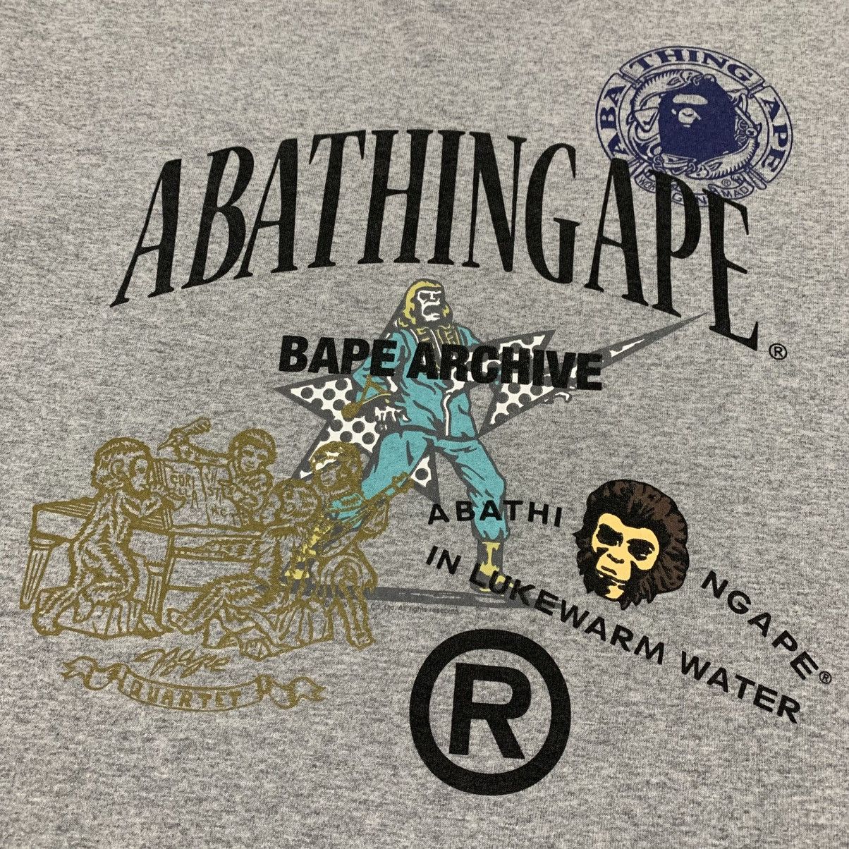 Bape Bape Medium Archive Multi Logo Grey Tee A Bathing Ape 2022 Size US M / EU 48-50 / 2 - 3 Thumbnail