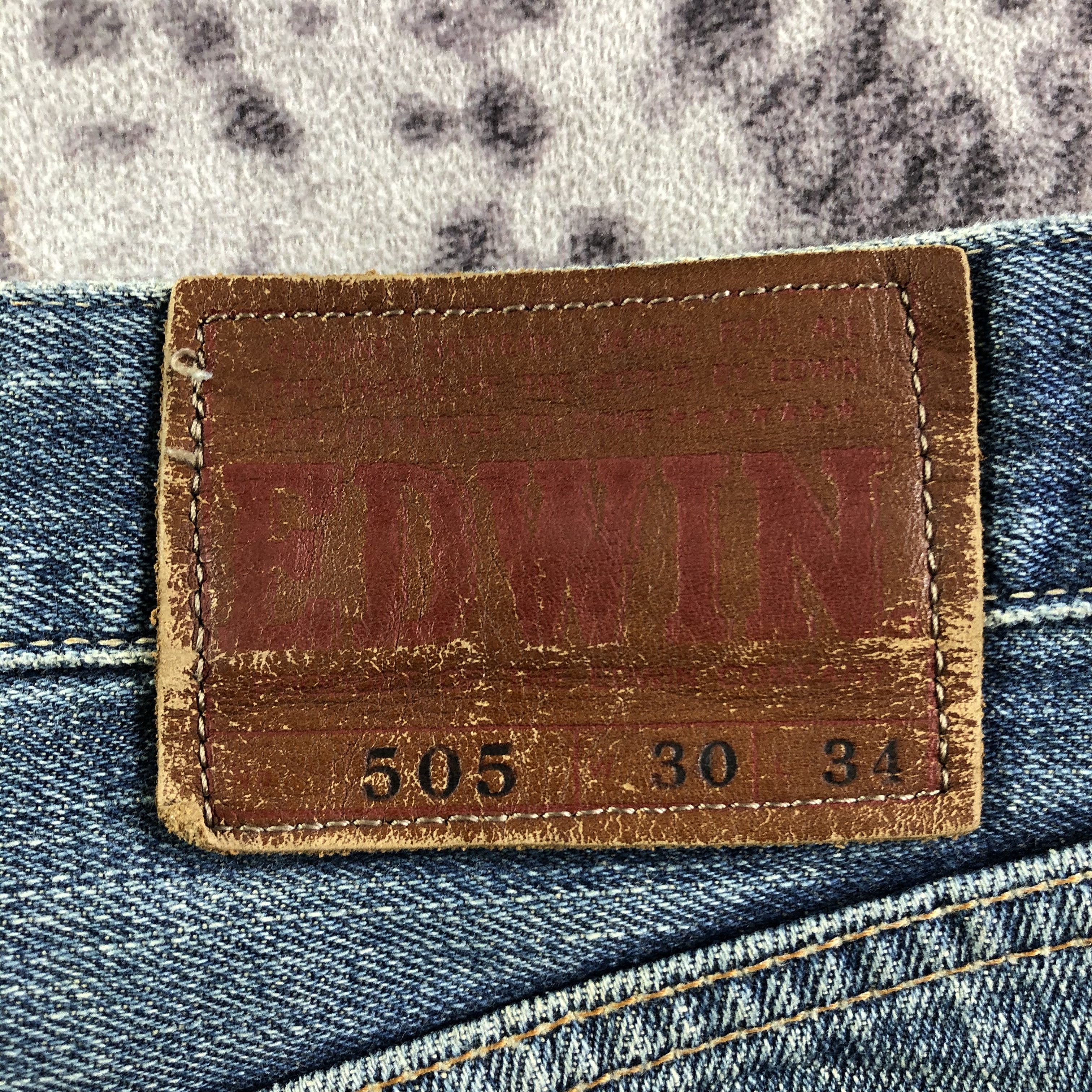 Edwin Vintage Blue Wash Edwin 505 Selvedge Jeans-JM3665 Size US 32 / EU 48 - 5 Thumbnail