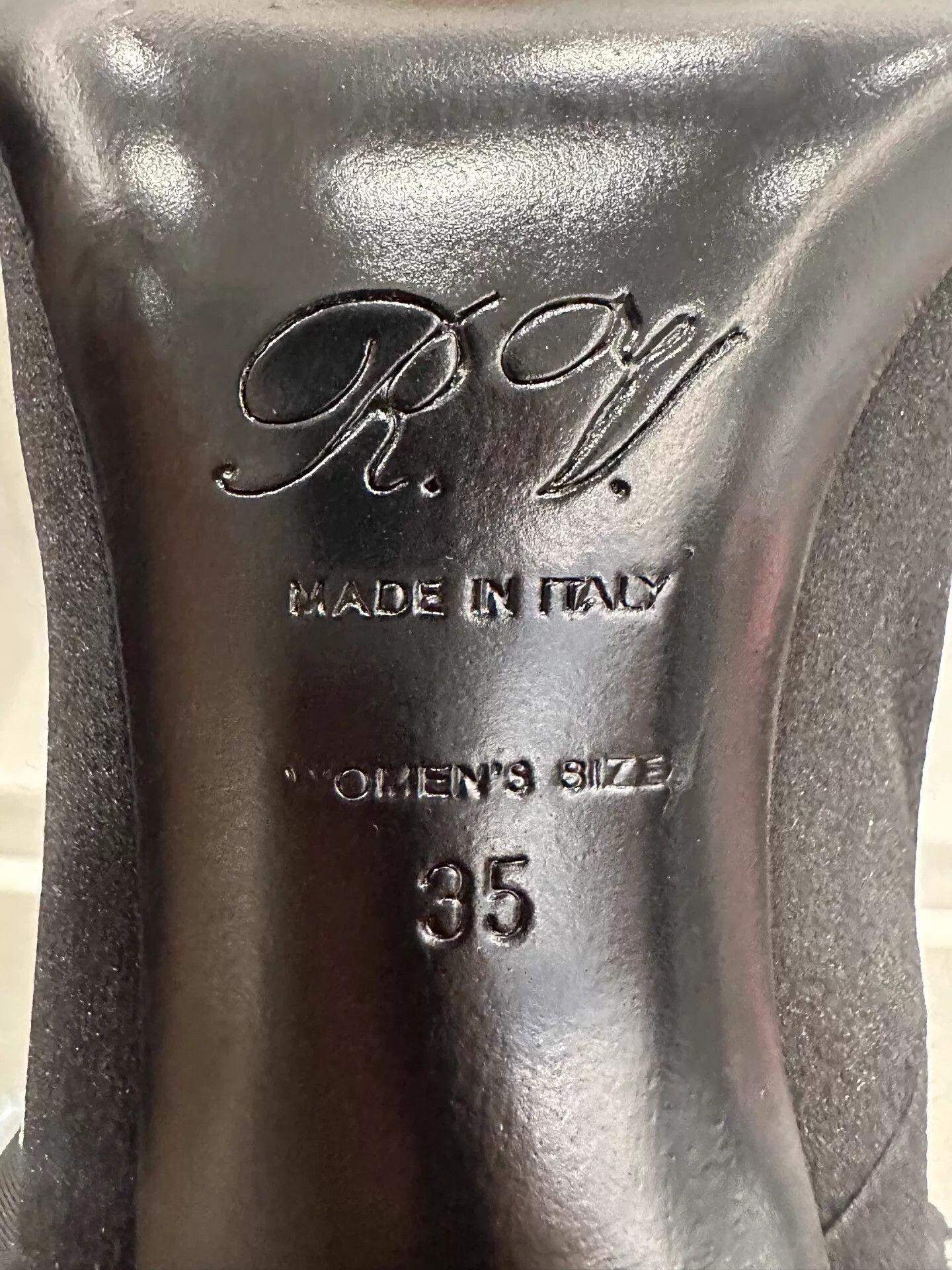 Roger Vivier RV 7cm black satin crystal square buckle heels women's 35 Size US 4.5 / IT 34.5 - 8 Thumbnail